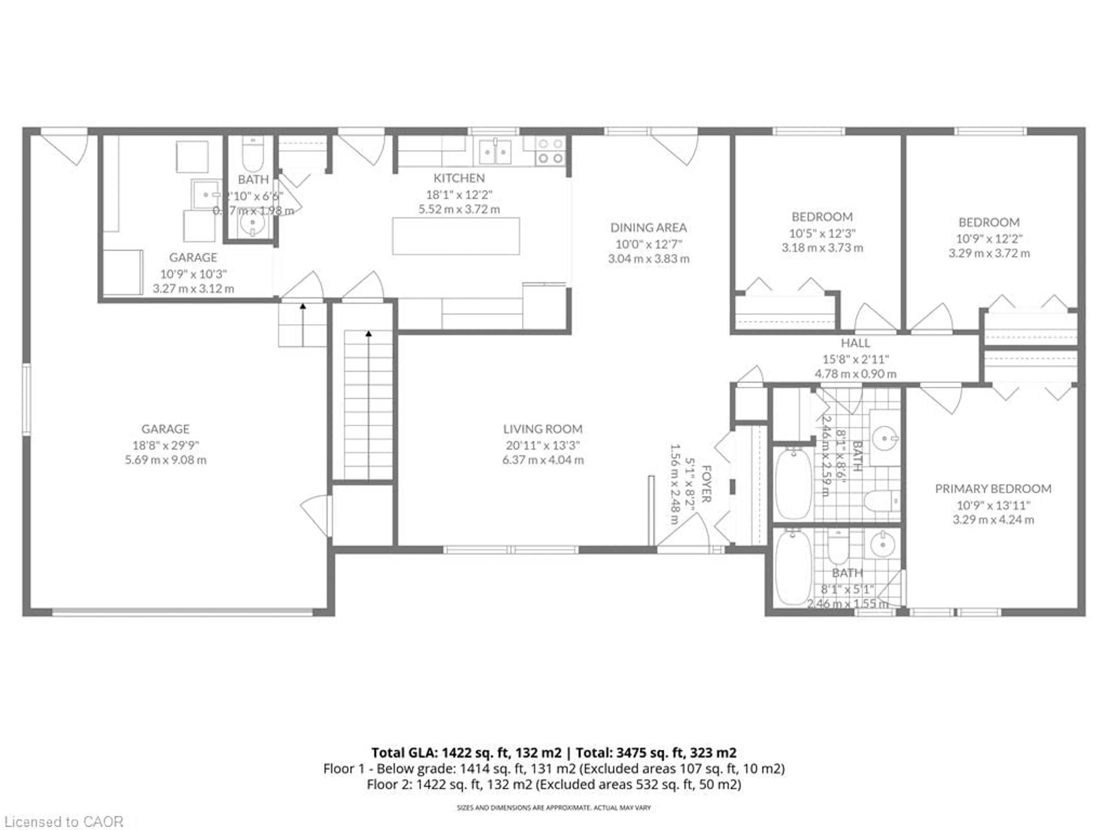 Floor plan for 497 Water St, Vittoria Ontario N3Y 4K1