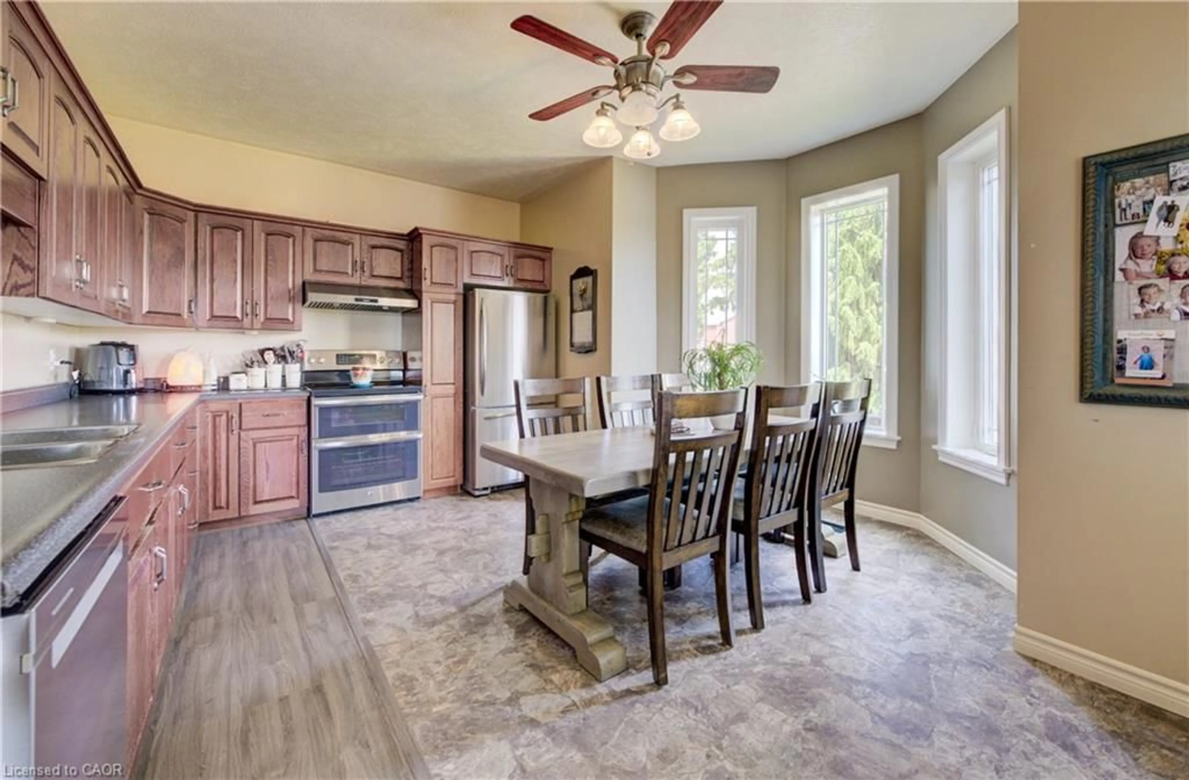 Open concept kitchen, ceramic/tile floor for 365179 Evergreen Street, R. R. # 1 St, Burgessville Ontario N0J 1C0