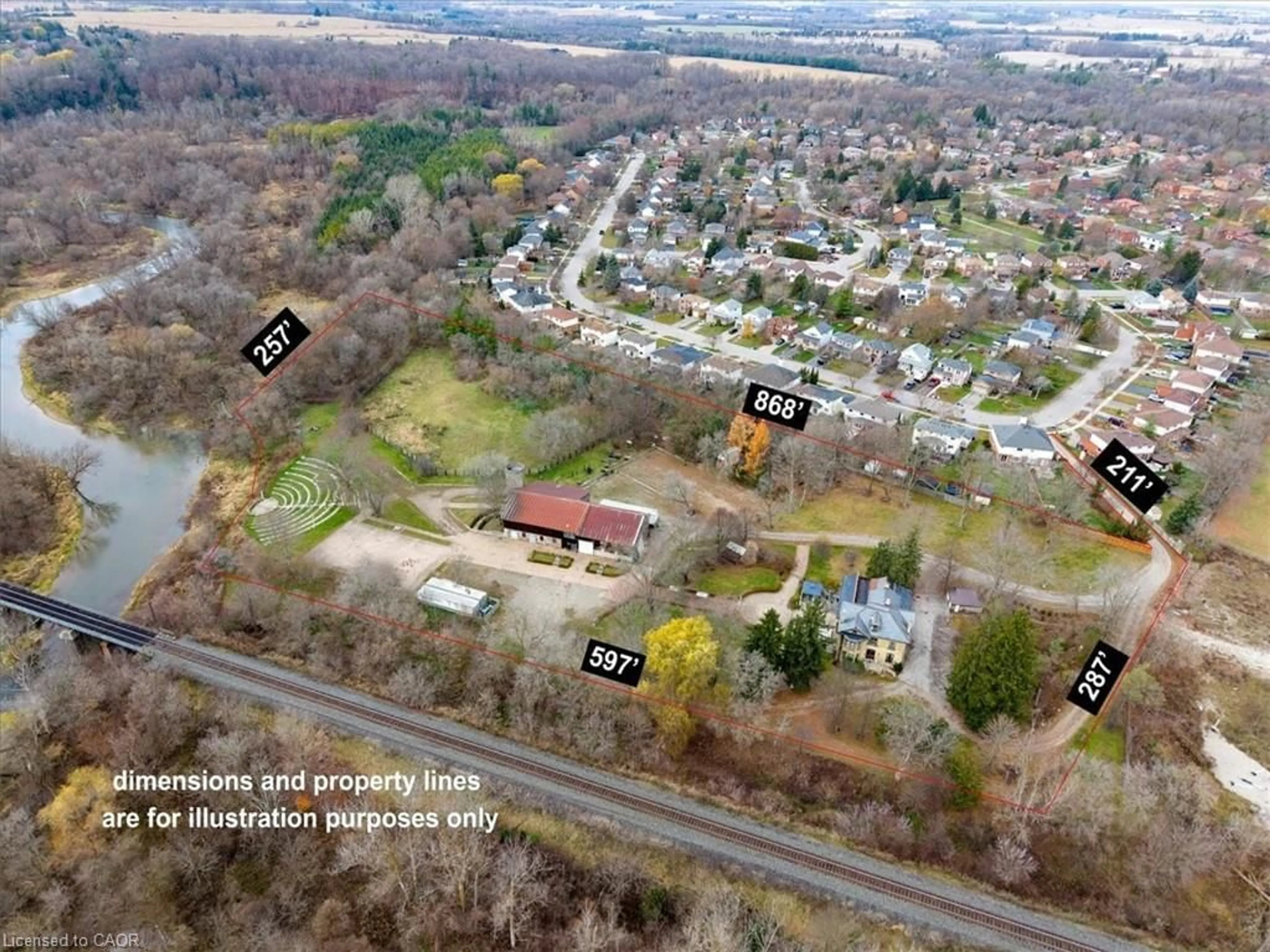 A pic from outside/outdoor area/front of a property/back of a property/a pic from drone, street for 180B Nith River Way, Ayr Ontario N0B 1E0