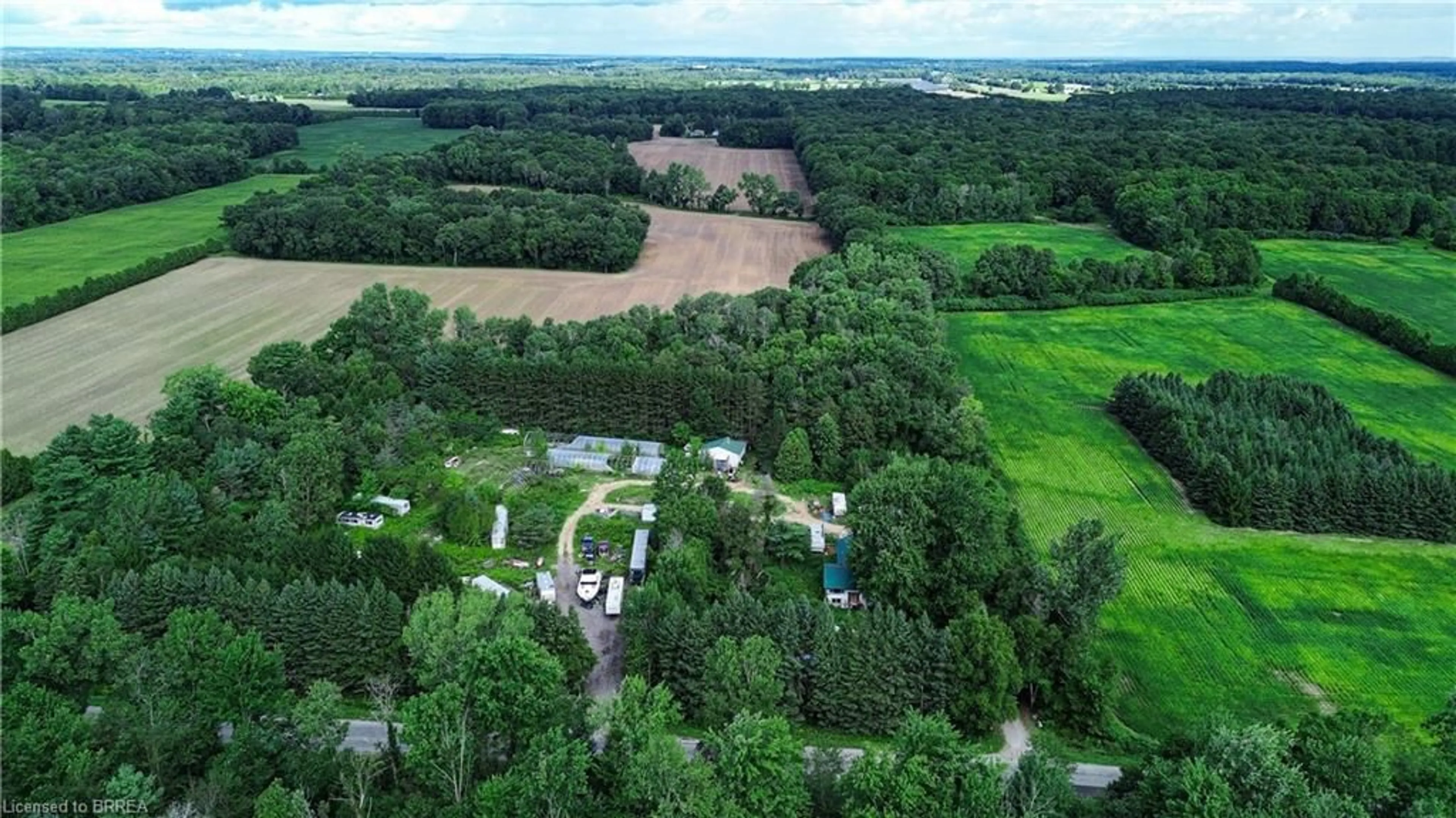A pic from outside/outdoor area/front of a property/back of a property/a pic from drone, forest/trees view for 1069 Windham 13 Rd, Nixon Ontario N3Y 4K3