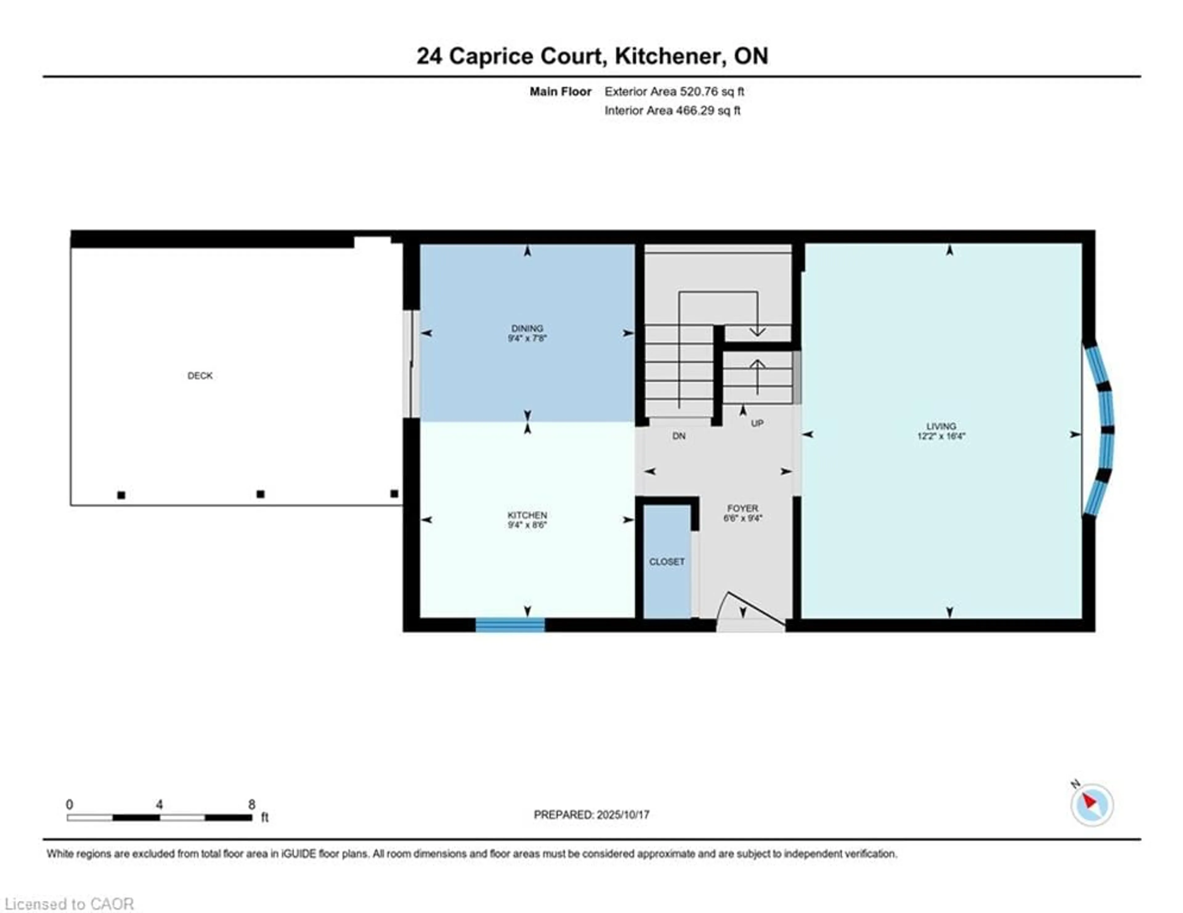Floor plan for 24 Caprice Crt, Kitchener Ontario N2M 5M2