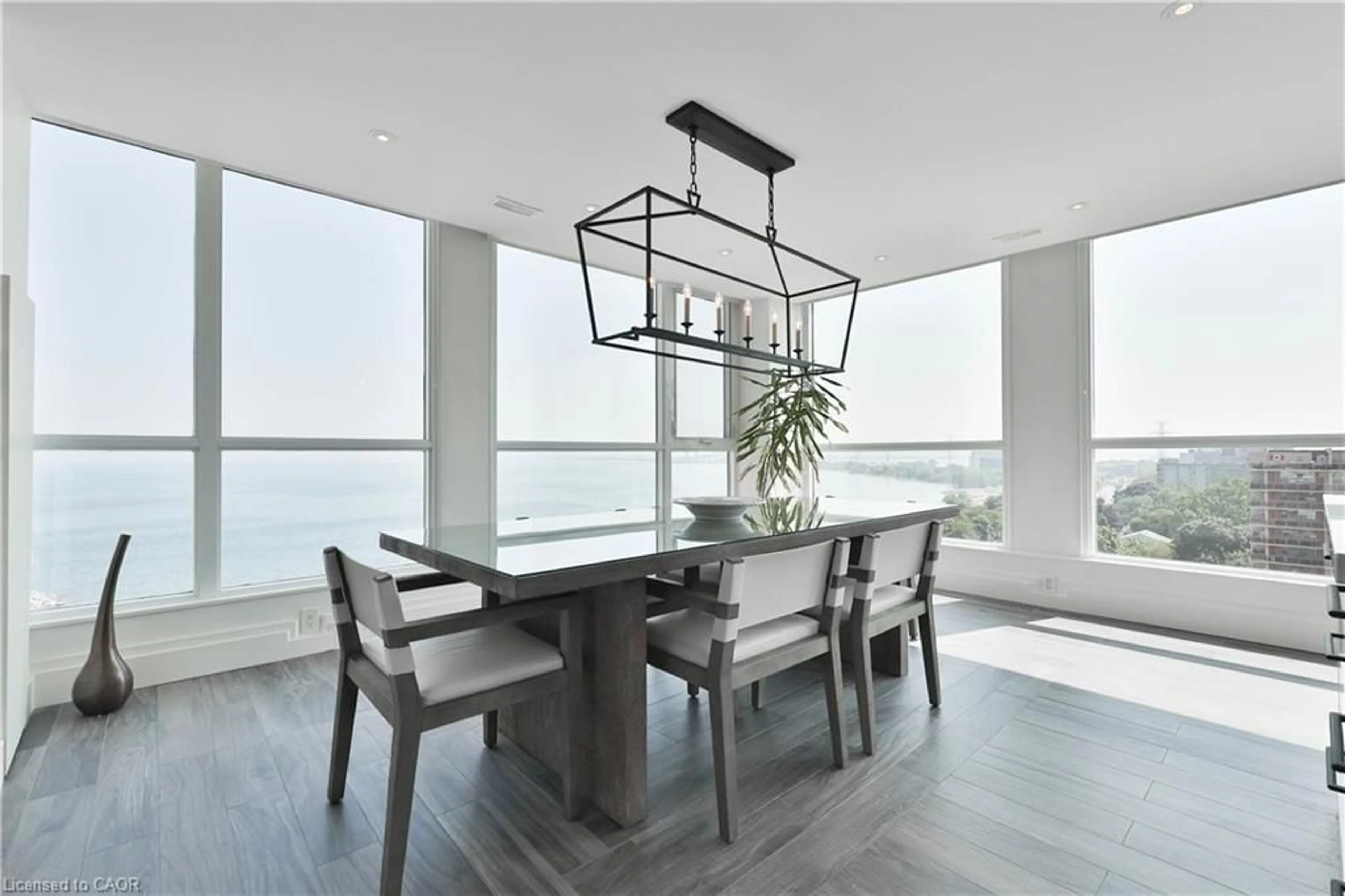 Dining room, wood/laminate floor for 415 Locust St #1103, Burlington Ontario L7S 2J2