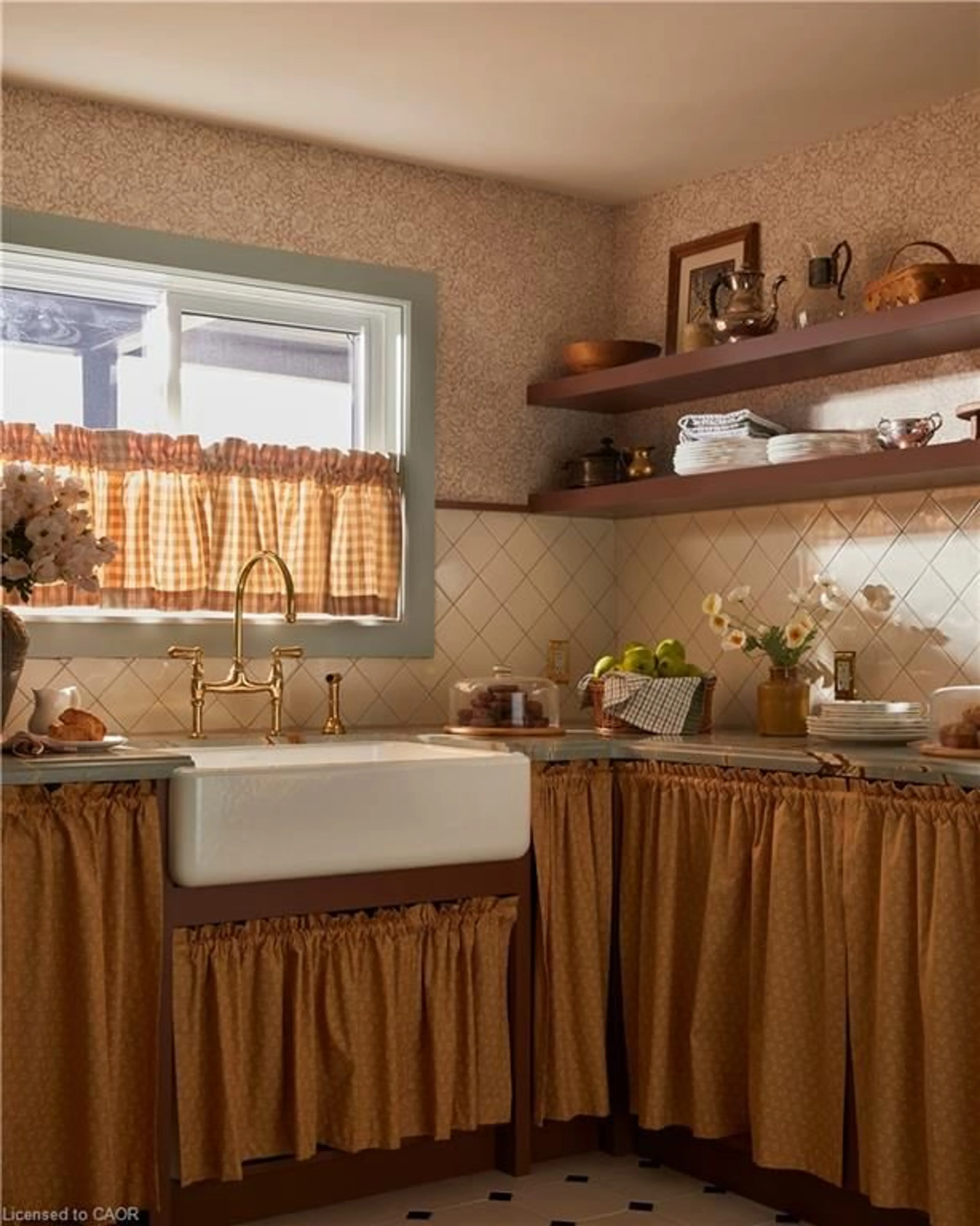 Rustic kitchen, ceramic/tile floor for 235474 Grey Road 13, Kimberley Ontario N0C 1G0