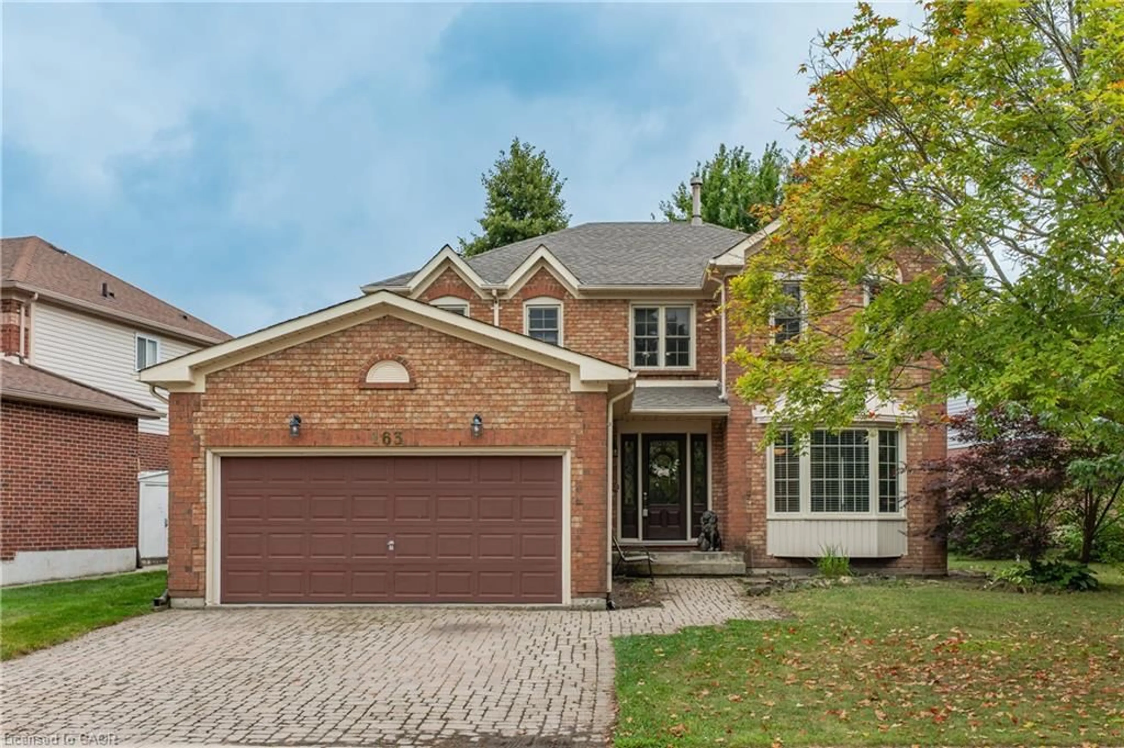 Home with brick exterior material, street for 163 Glenvalley Dr, Cambridge Ontario N1T 1R1