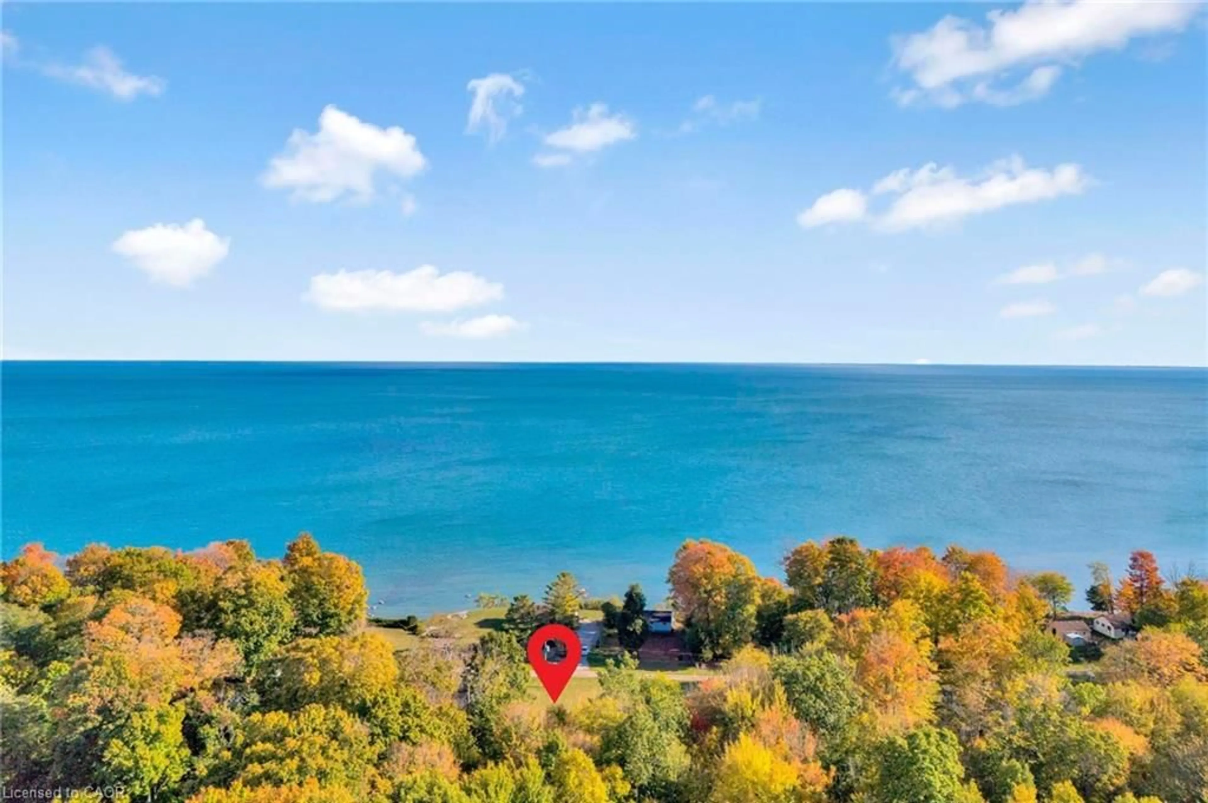A pic from outside/outdoor area/front of a property/back of a property/a pic from drone, water/lake/river/ocean view for 527 Avalon Lane, Simcoe Ontario N3Y 4K2
