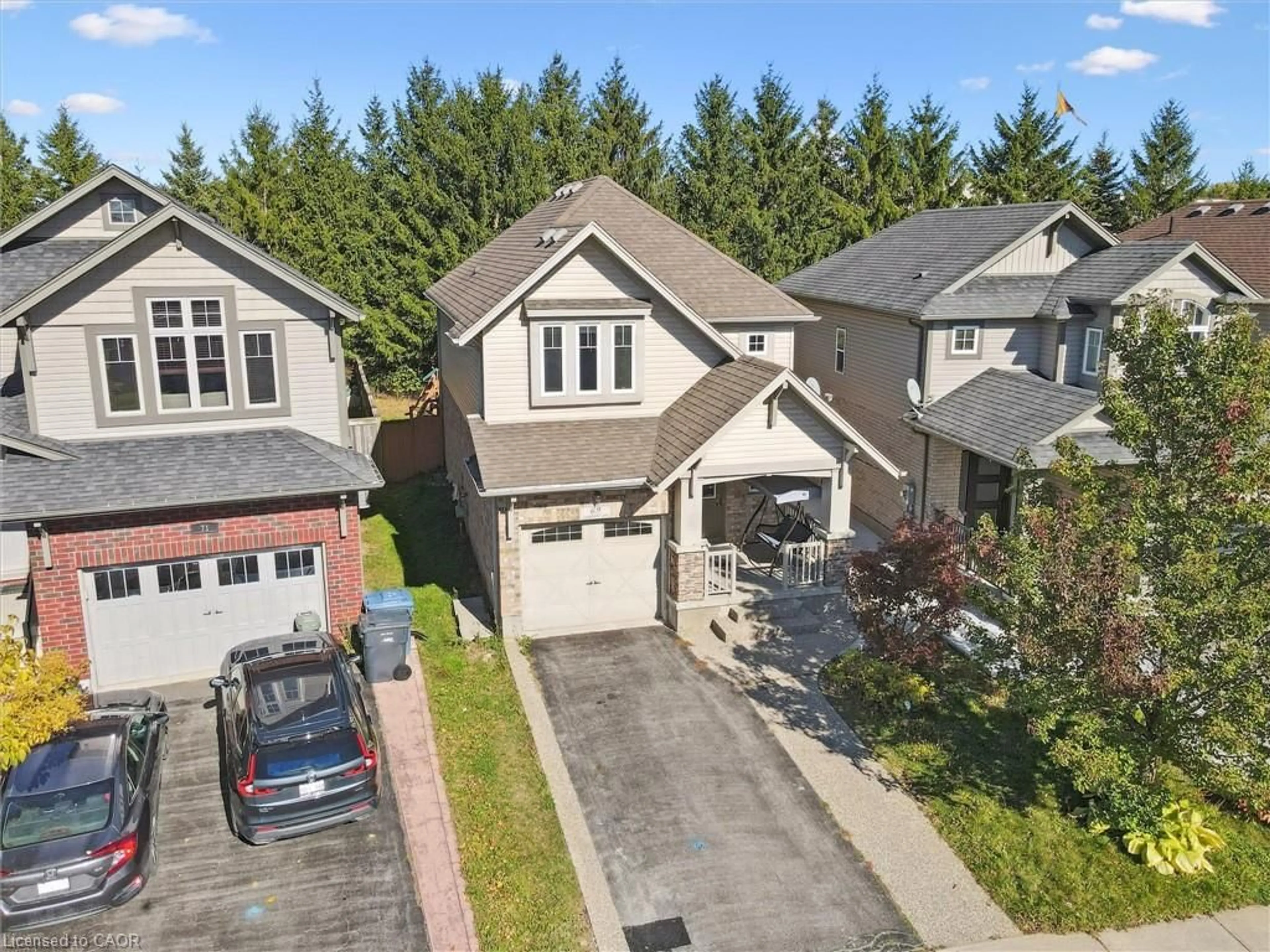 A pic from outside/outdoor area/front of a property/back of a property/a pic from drone, street for 69 Laughland Lane, Guelph Ontario N1L 0C6