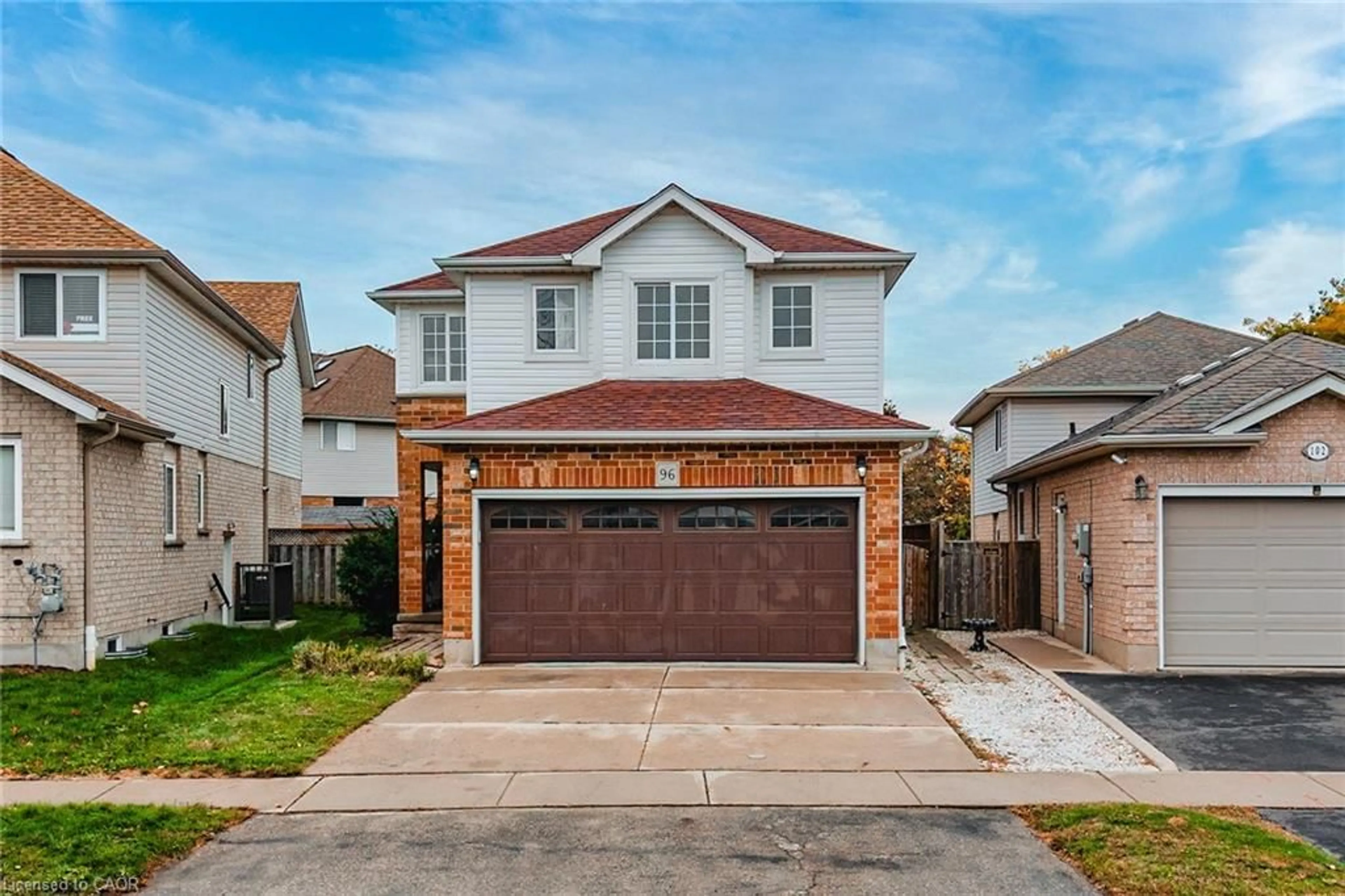 Home with brick exterior material, street for 96 Marl Meadow Dr, Kitchener Ontario N2R 1L4