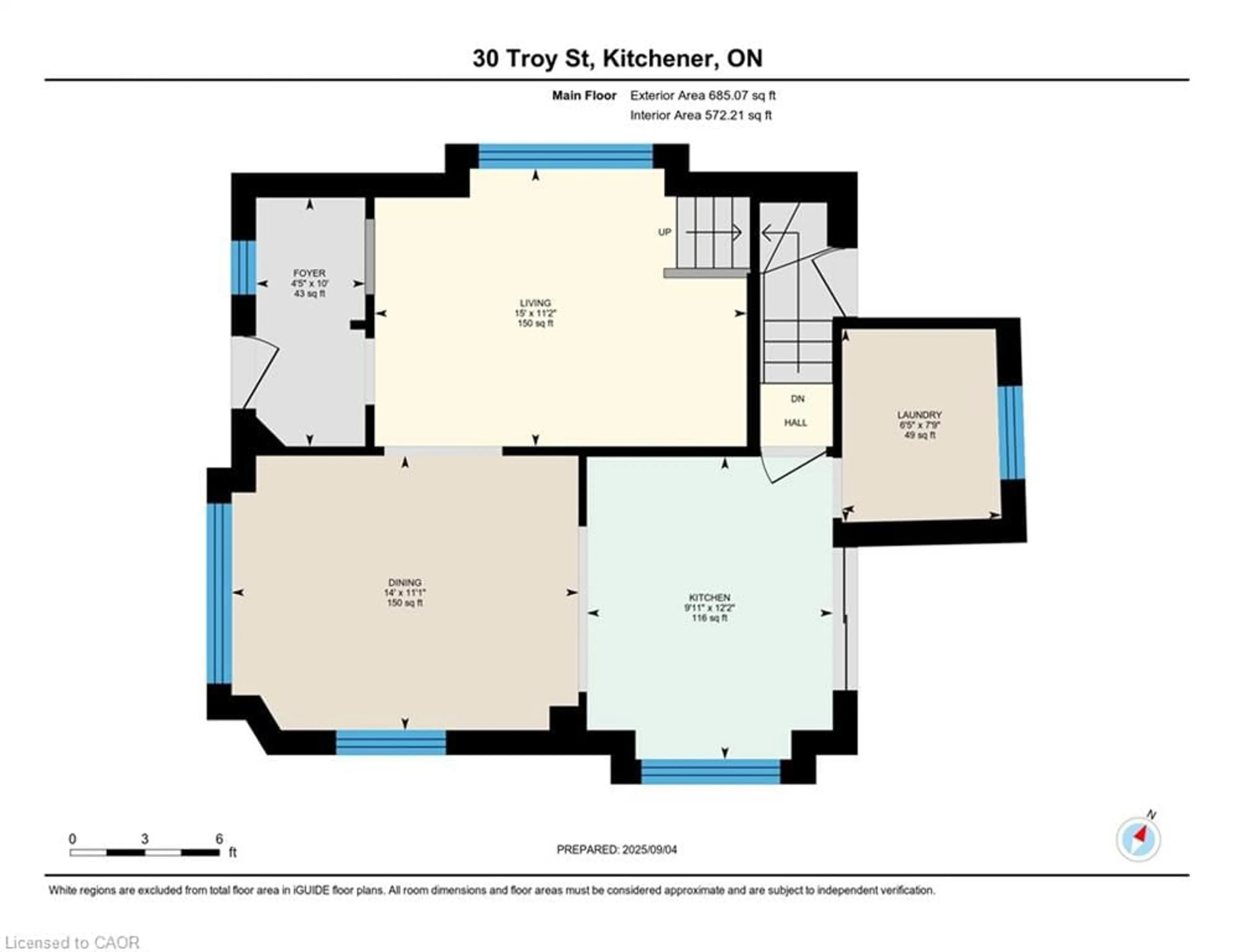 Floor plan for 30 Troy St, Kitchener Ontario N2H 1L8