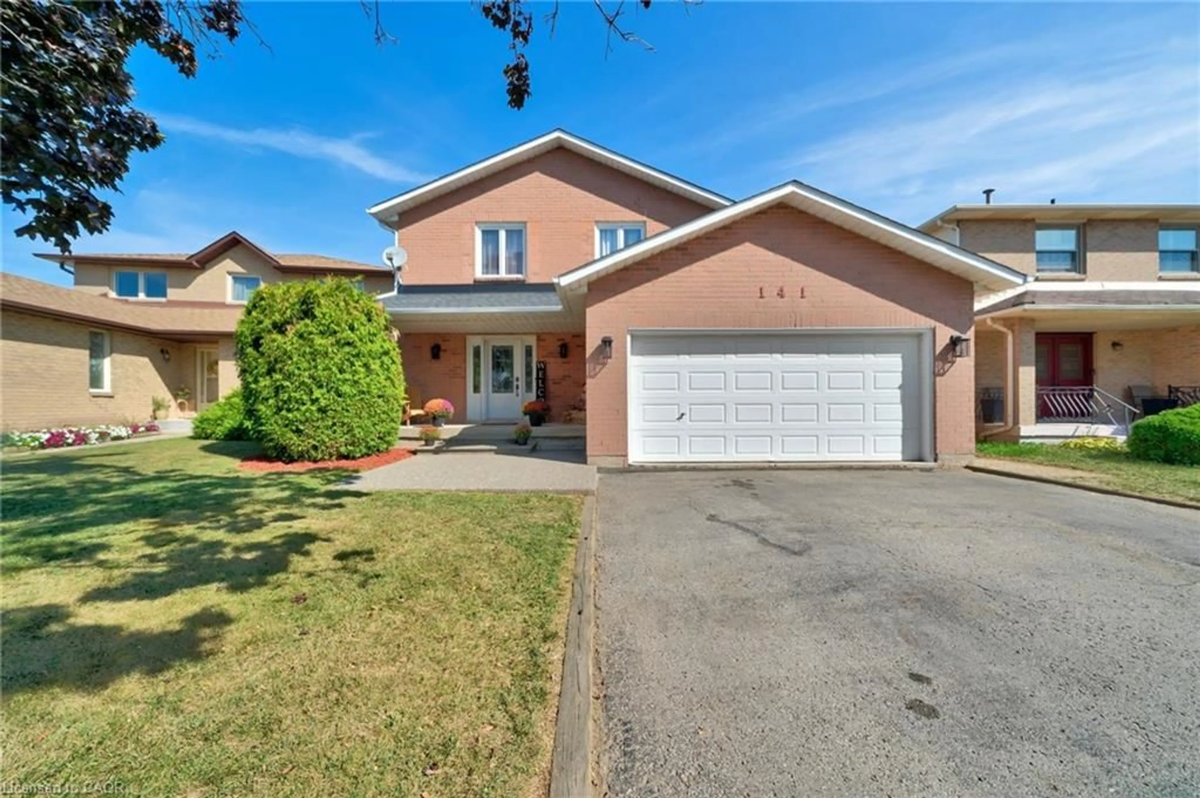 Home with brick exterior material, street for 141 Templemead Dr, Hamilton Ontario L8W 3G4