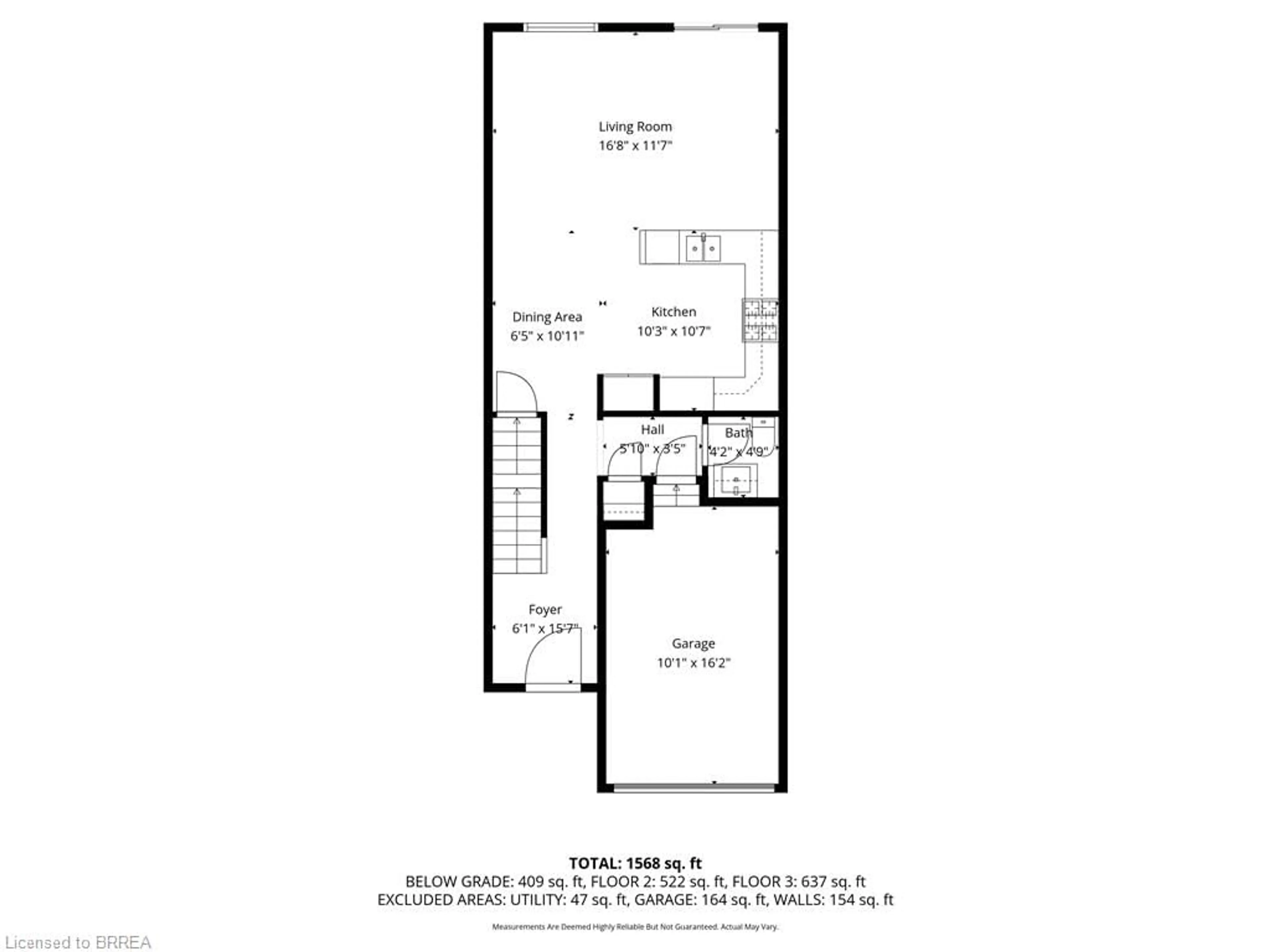 Floor plan for 3 Shellard Lane #A, Brantford Ontario N3T 5K8