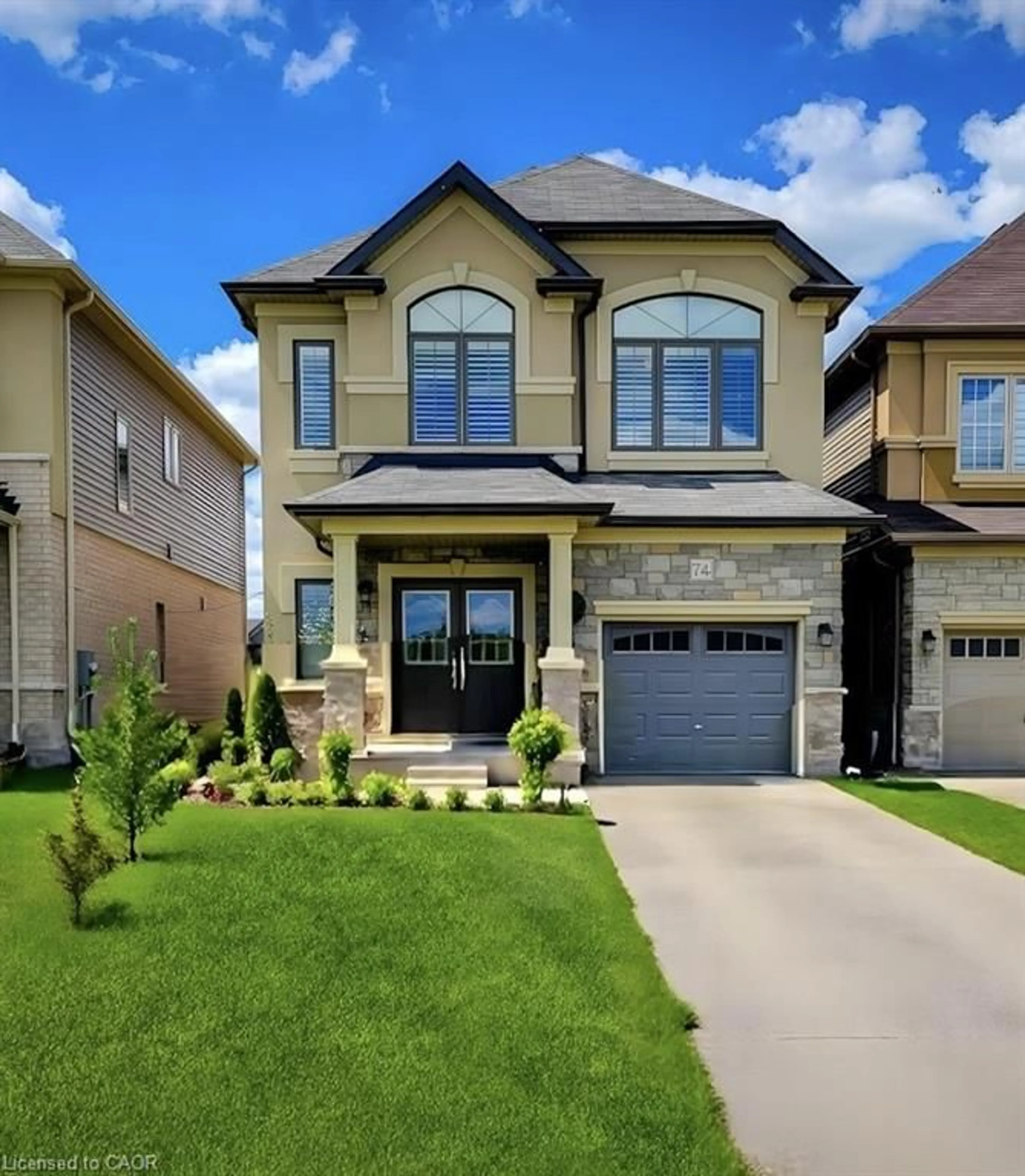 Home with brick exterior material, street for 74 Wright St, Brantford Ontario N3V 0B1