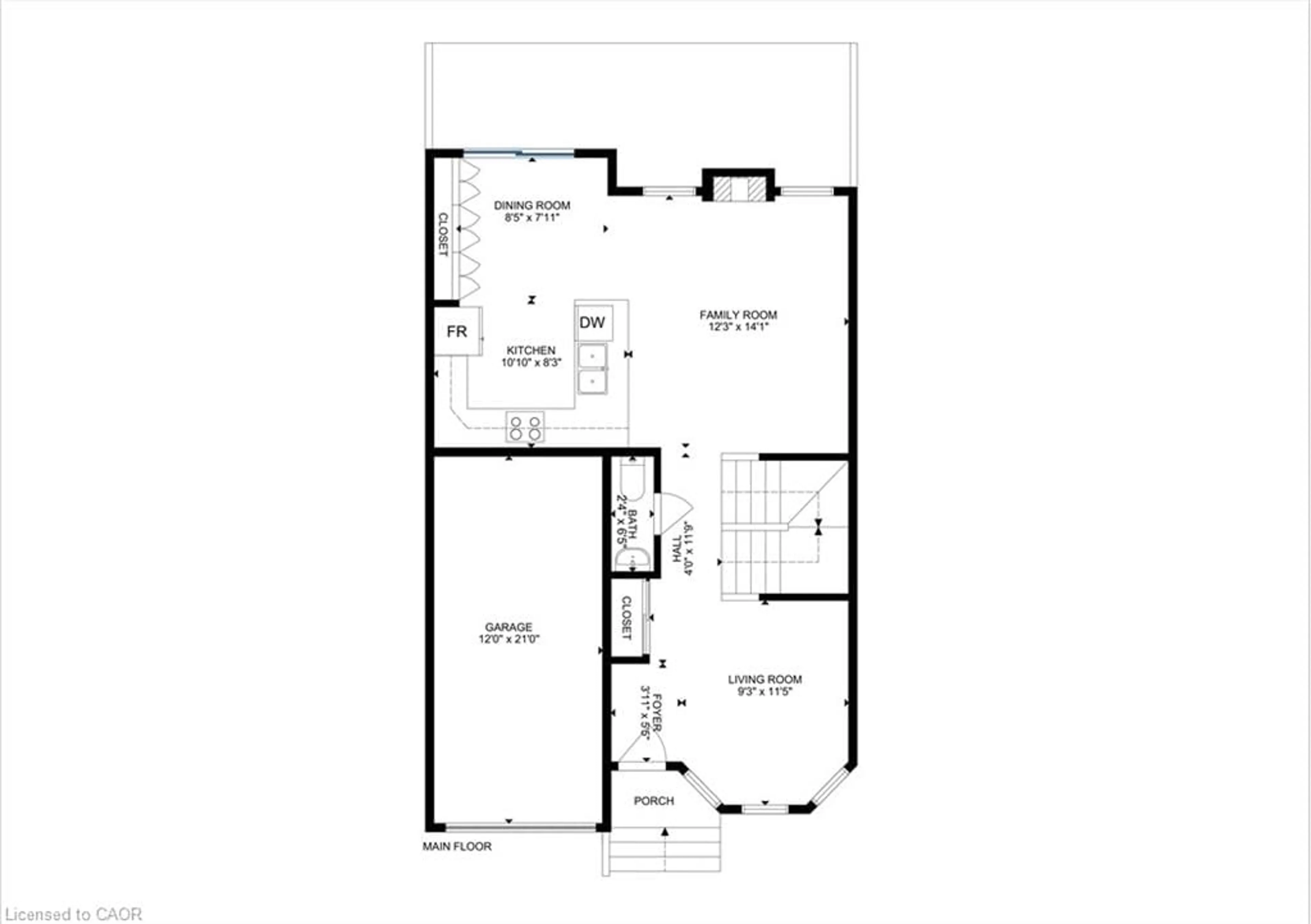 Floor plan for 855 Fowles Crt, Milton Ontario L9T 0Z6