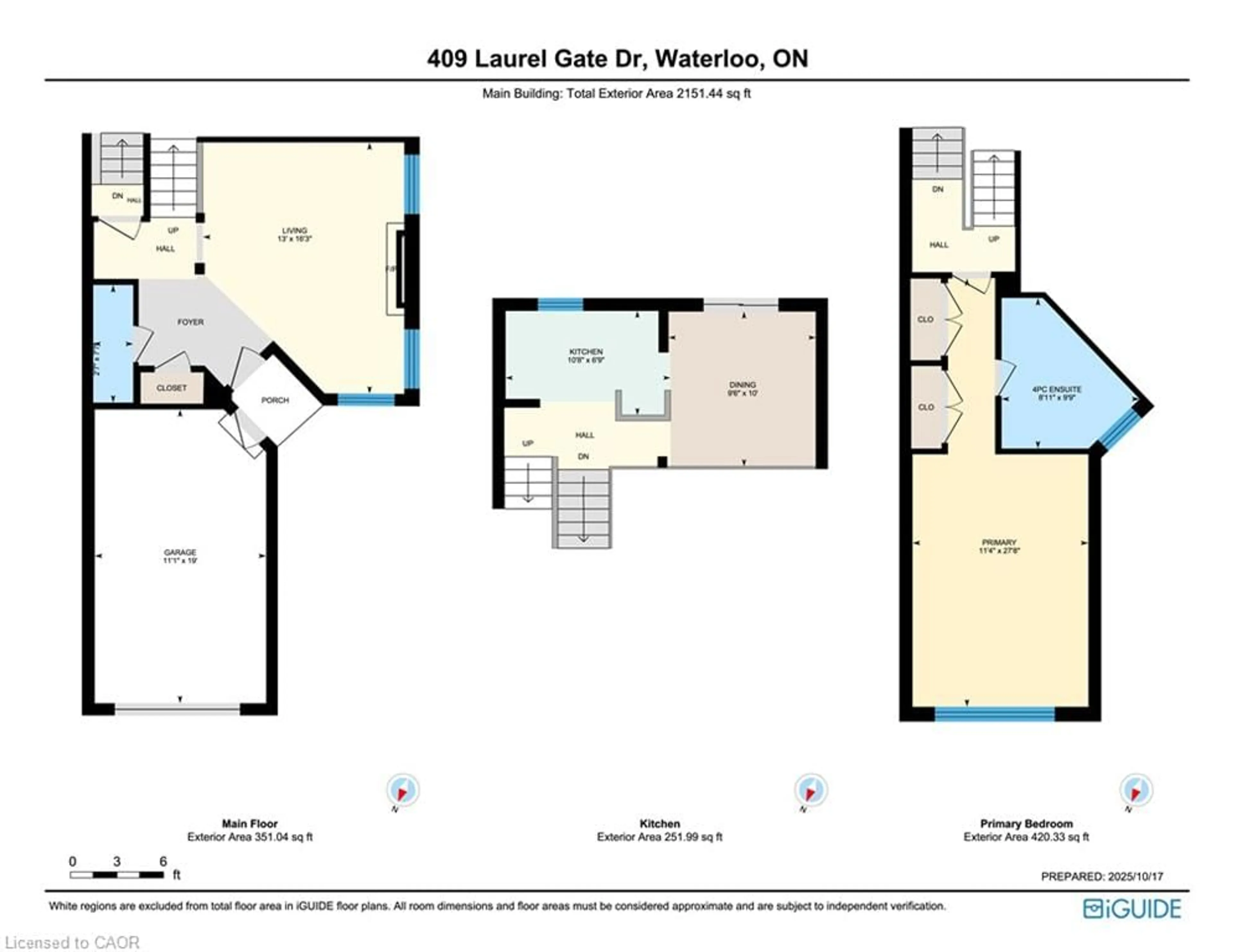Floor plan for 409 Laurel Gate Dr, Waterloo Ontario N2T 2S6