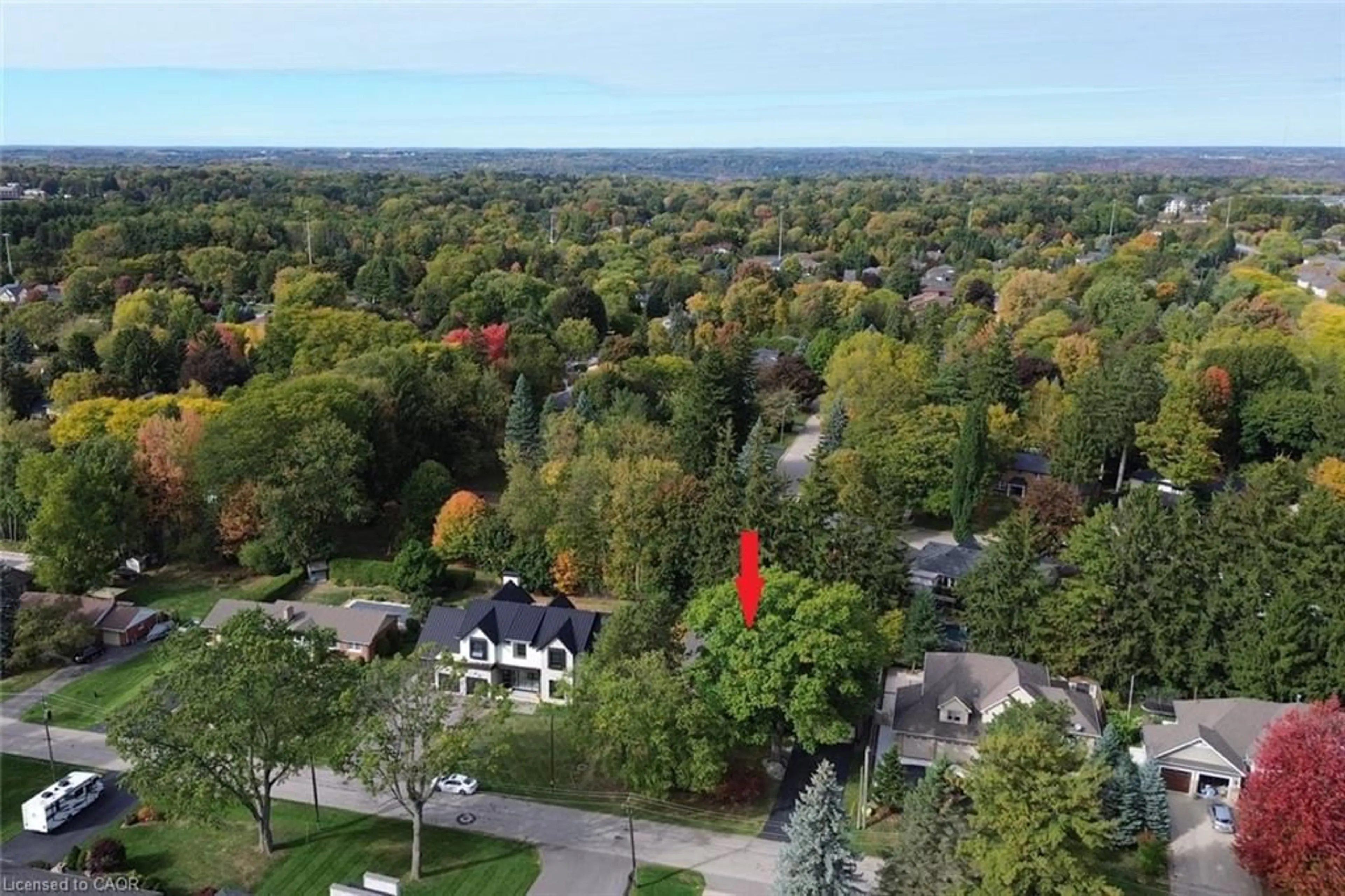 A pic from outside/outdoor area/front of a property/back of a property/a pic from drone, forest/trees view for 507 Gray Court Dr, Hamilton Ontario L9G 2R9