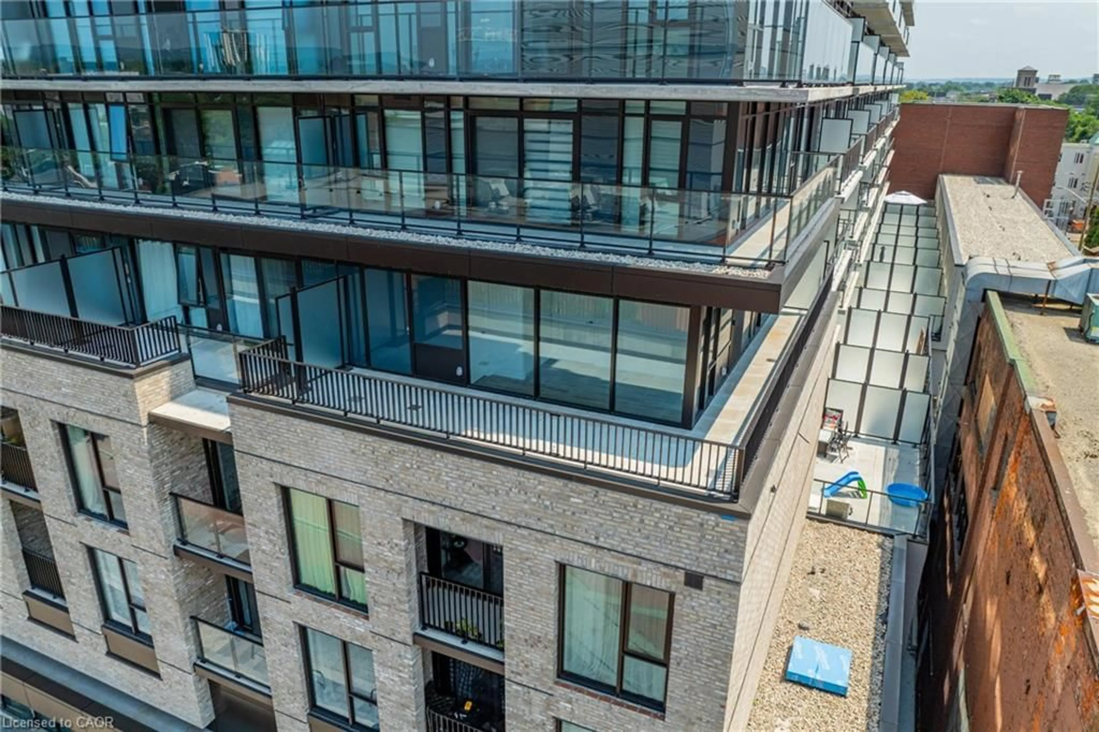 A pic from outside/outdoor area/front of a property/back of a property/a pic from drone, city buildings view from balcony for 1 Jarvis St #511, Hamilton Ontario L8R 3J2