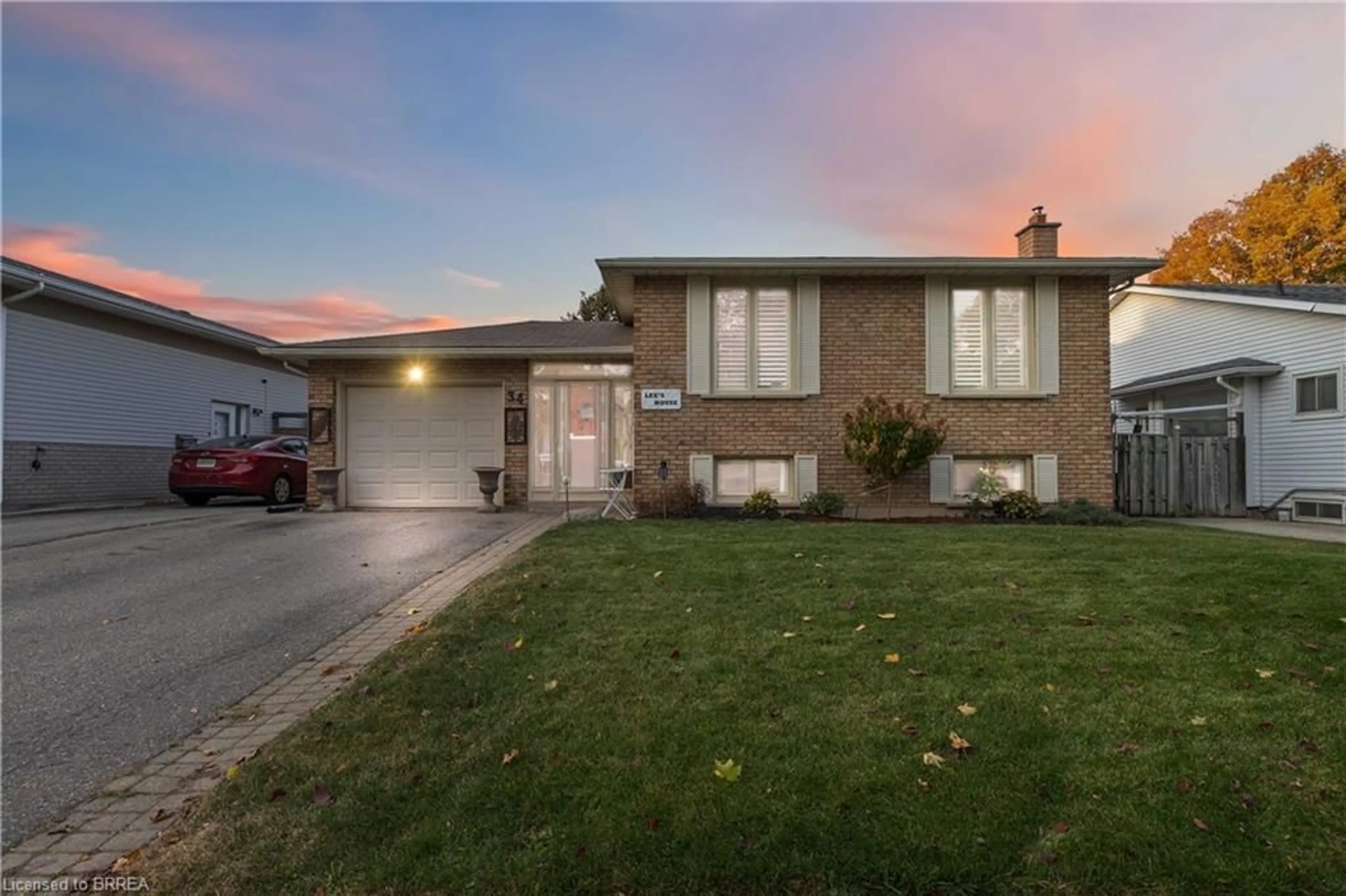 Home with brick exterior material, street for 34 Sympatica Cres, Brantford Ontario N3P 1G4