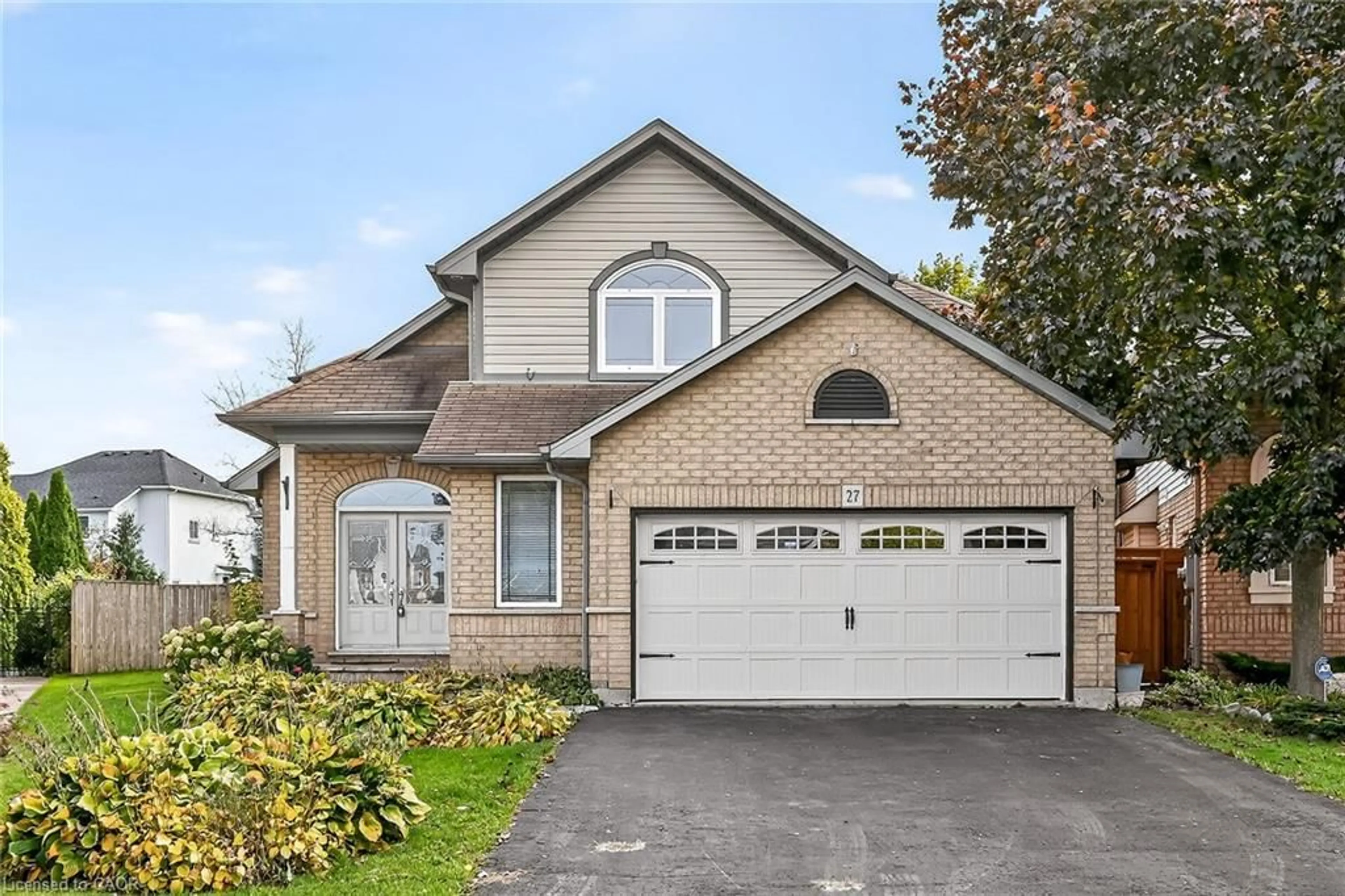 Home with brick exterior material, street for 27 Surrey Dr, Ancaster Ontario L9K 1L9