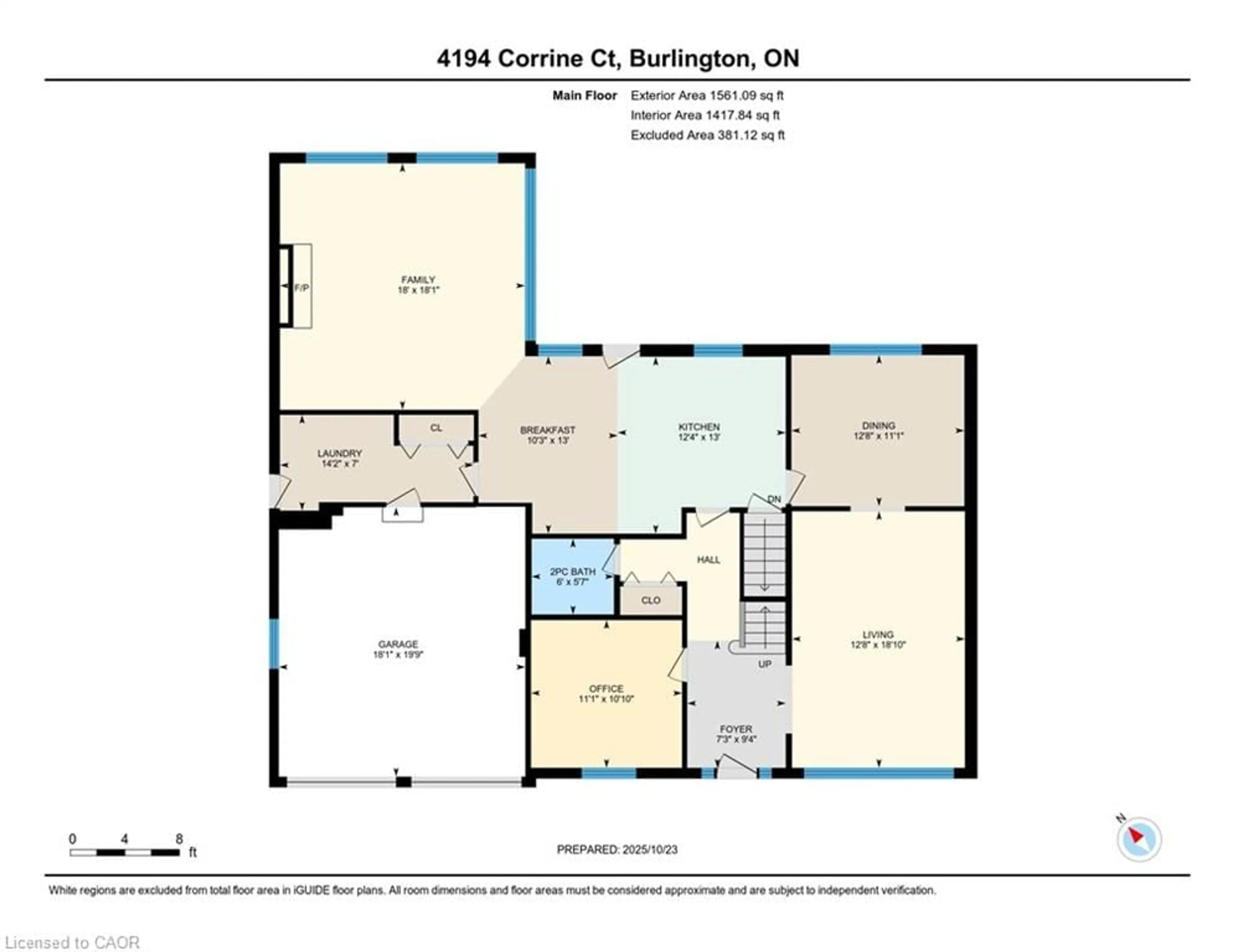 Floor plan for 4194 Corrine Crt, Burlington Ontario L7L 1J1