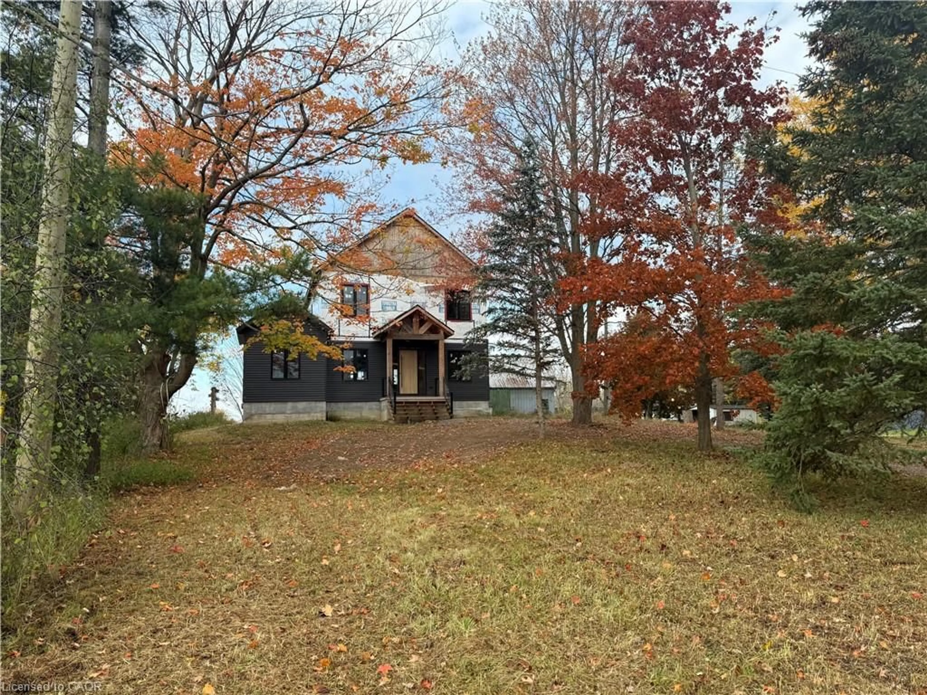 A pic from outside/outdoor area/front of a property/back of a property/a pic from drone, street for 205 Brant Church Rd, Mount Pleasant Ontario N0E 1K0