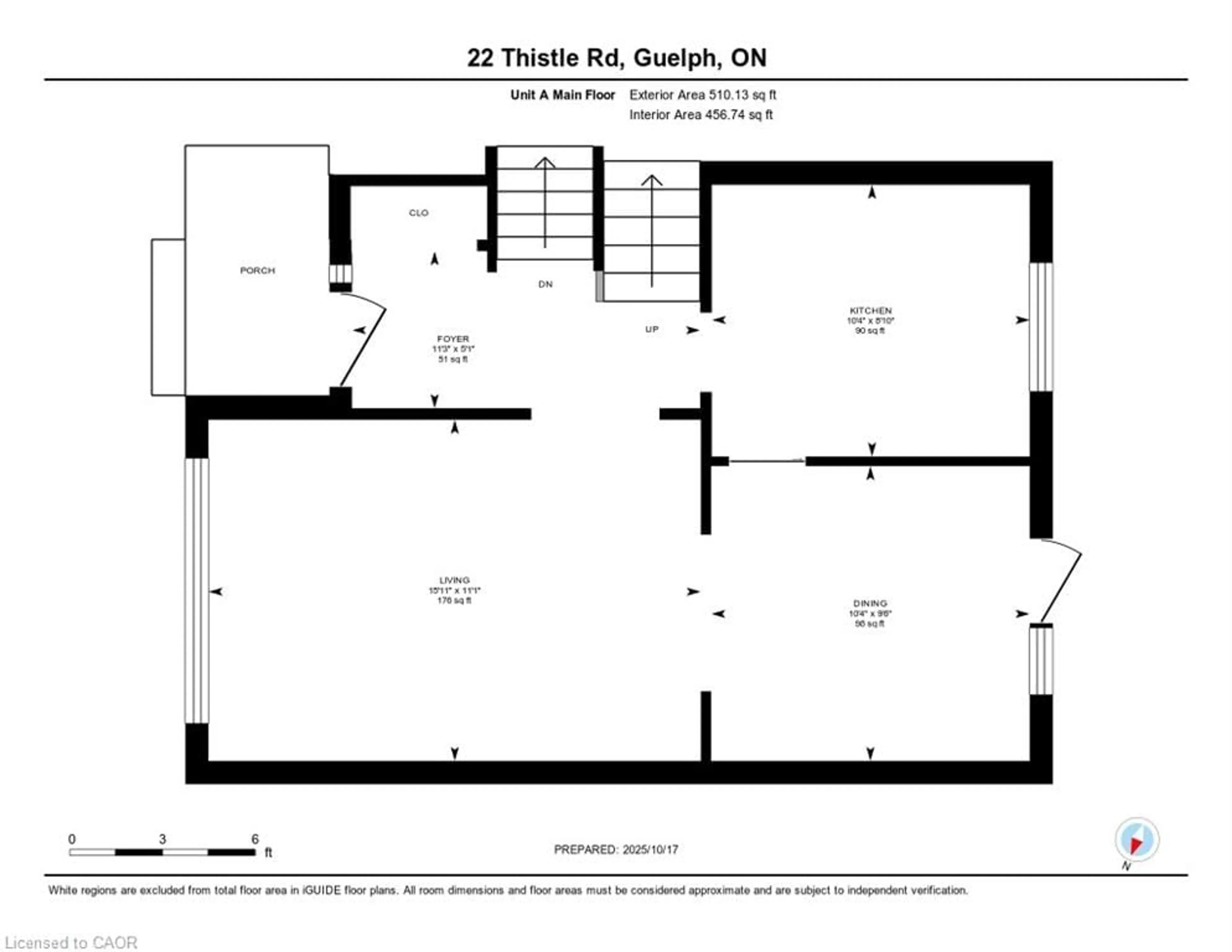 Floor plan for 22 Thistle Rd, Guelph Ontario N1H 6S8