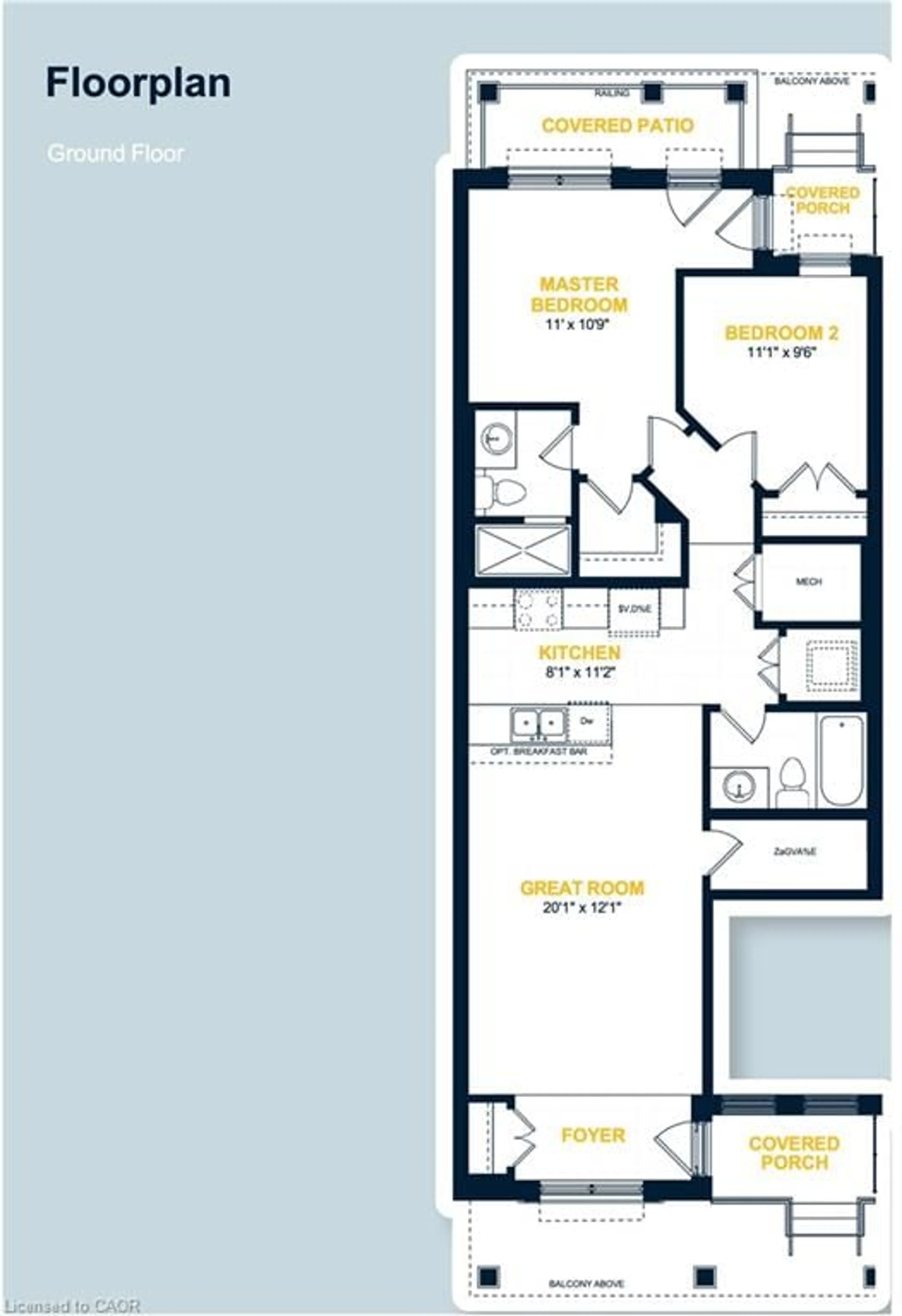 Floor plan for 204 Wheat Lane, Kitchener Ontario N2R 0R4