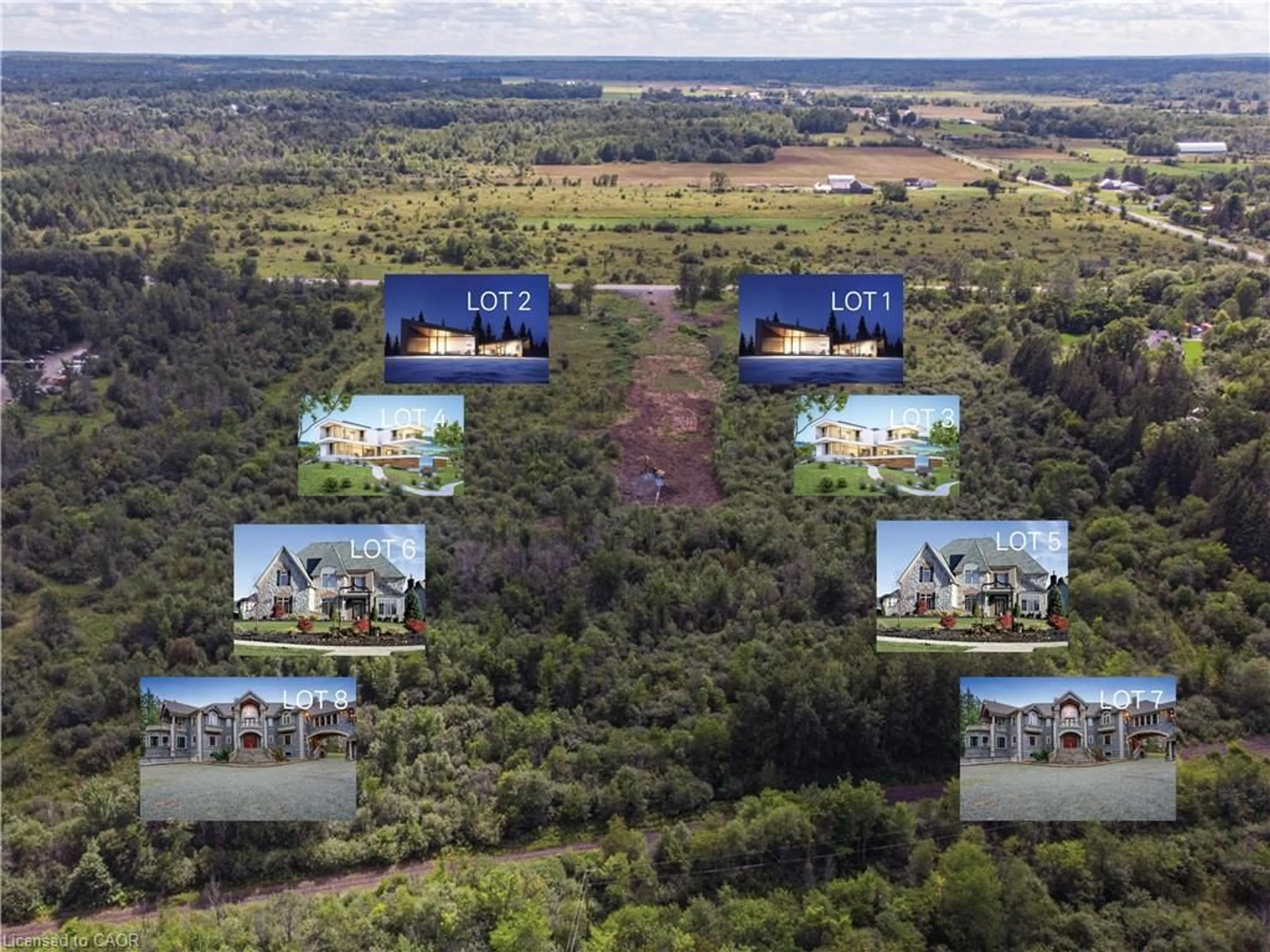 A pic from outside/outdoor area/front of a property/back of a property/a pic from drone, forest/trees view for 2050-2 Dunrobin Rd #LOT 2, Kanata Ontario K2K 1X7