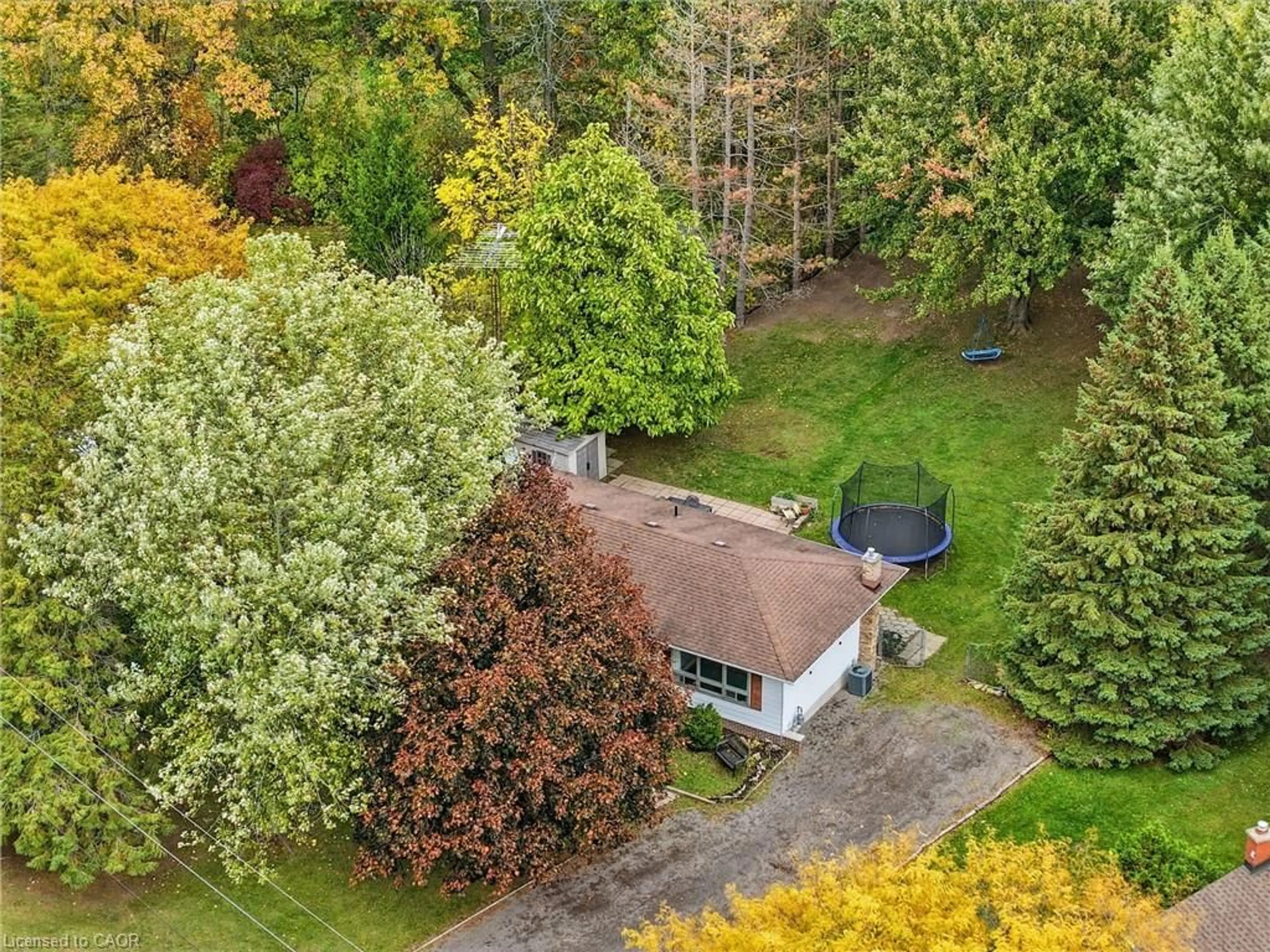 A pic from outside/outdoor area/front of a property/back of a property/a pic from drone, forest/trees view for 62 Oswego Park Rd, Dunnville Ontario N1A 2W2