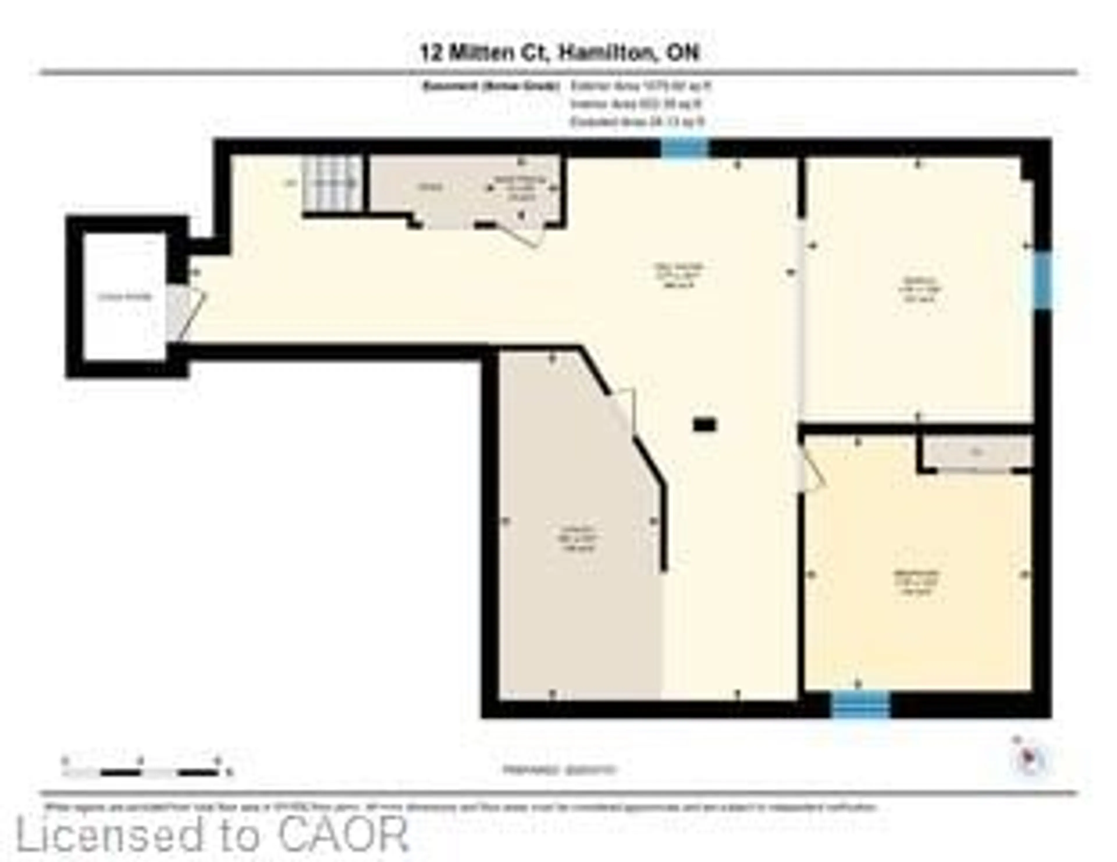 Floor plan for 12 Mitten Crt, Hamilton Ontario L8W 0B3