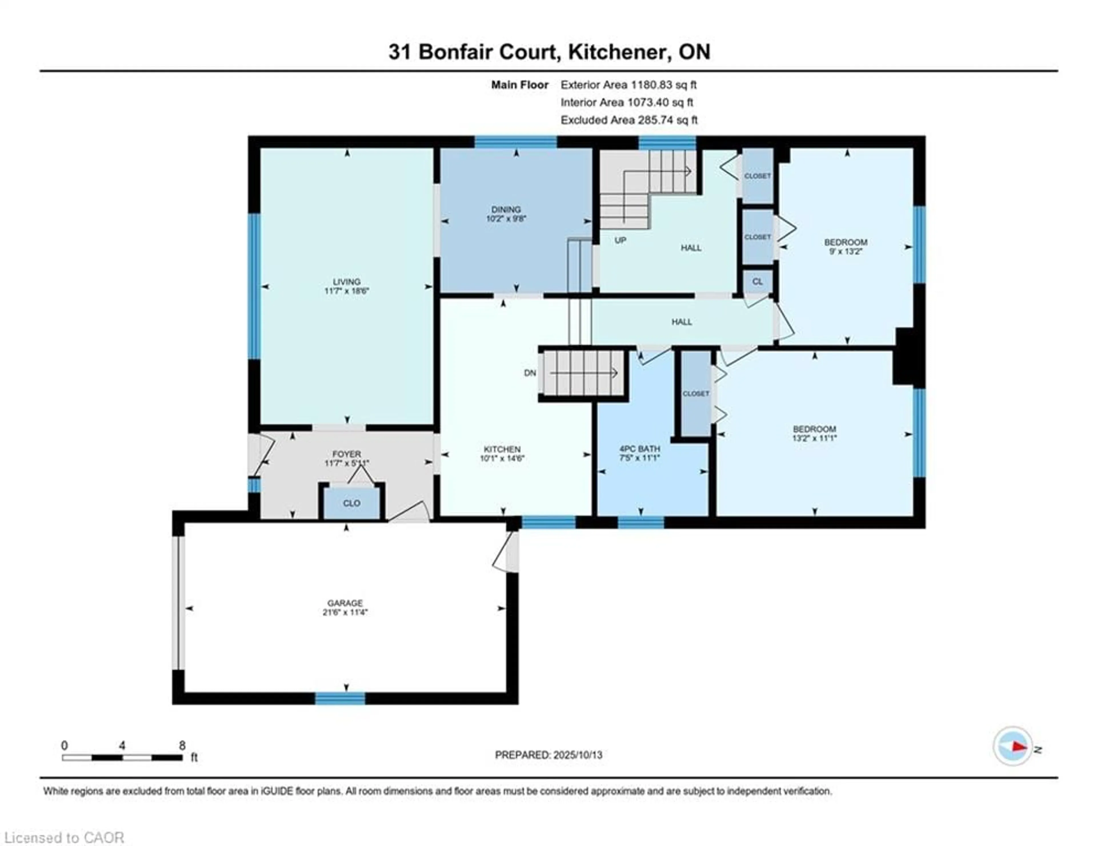 Floor plan for 31 Bonfair Crt, Kitchener Ontario N2M 4P6