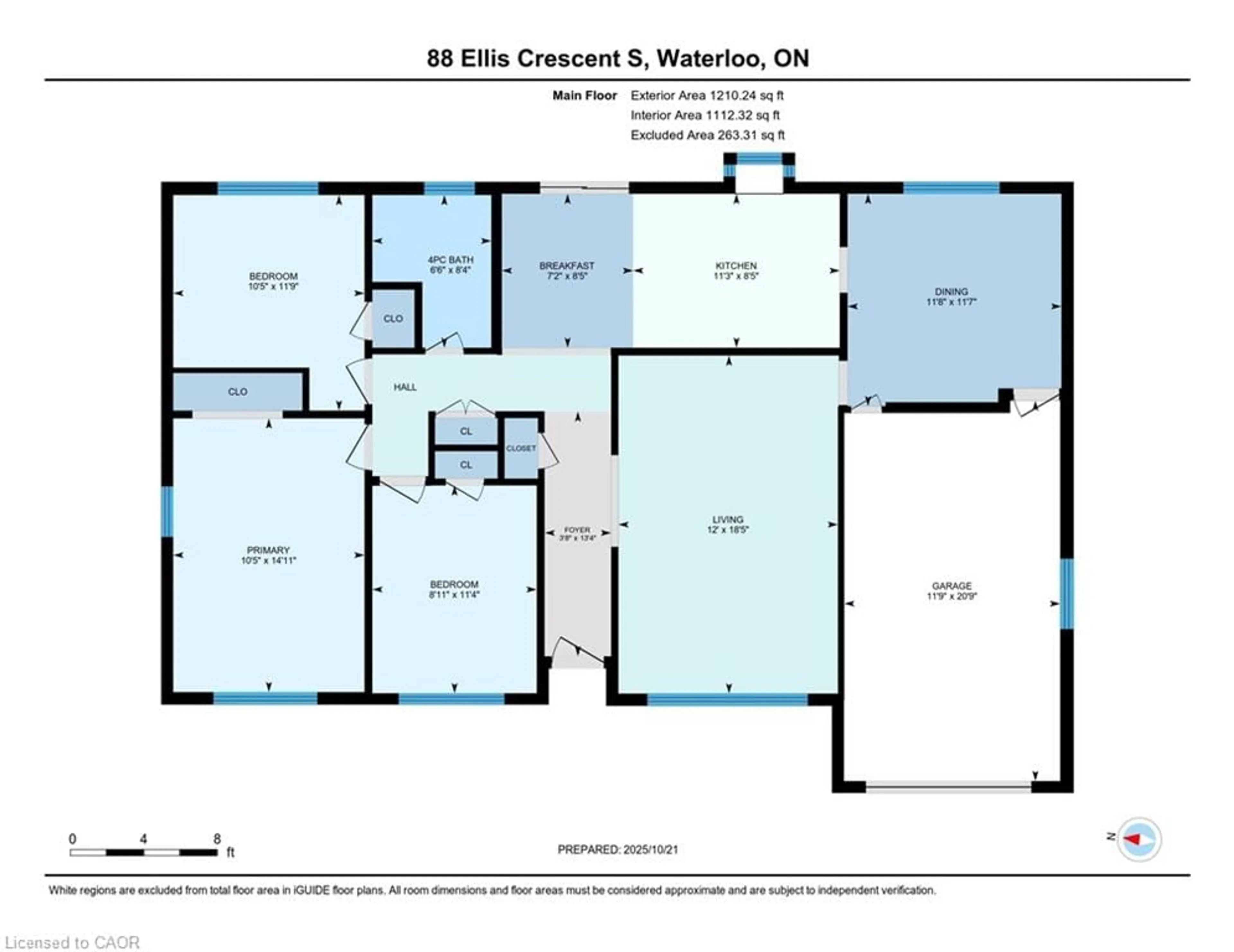 Floor plan for 88 Ellis Cres, Waterloo Ontario N2J 2B8