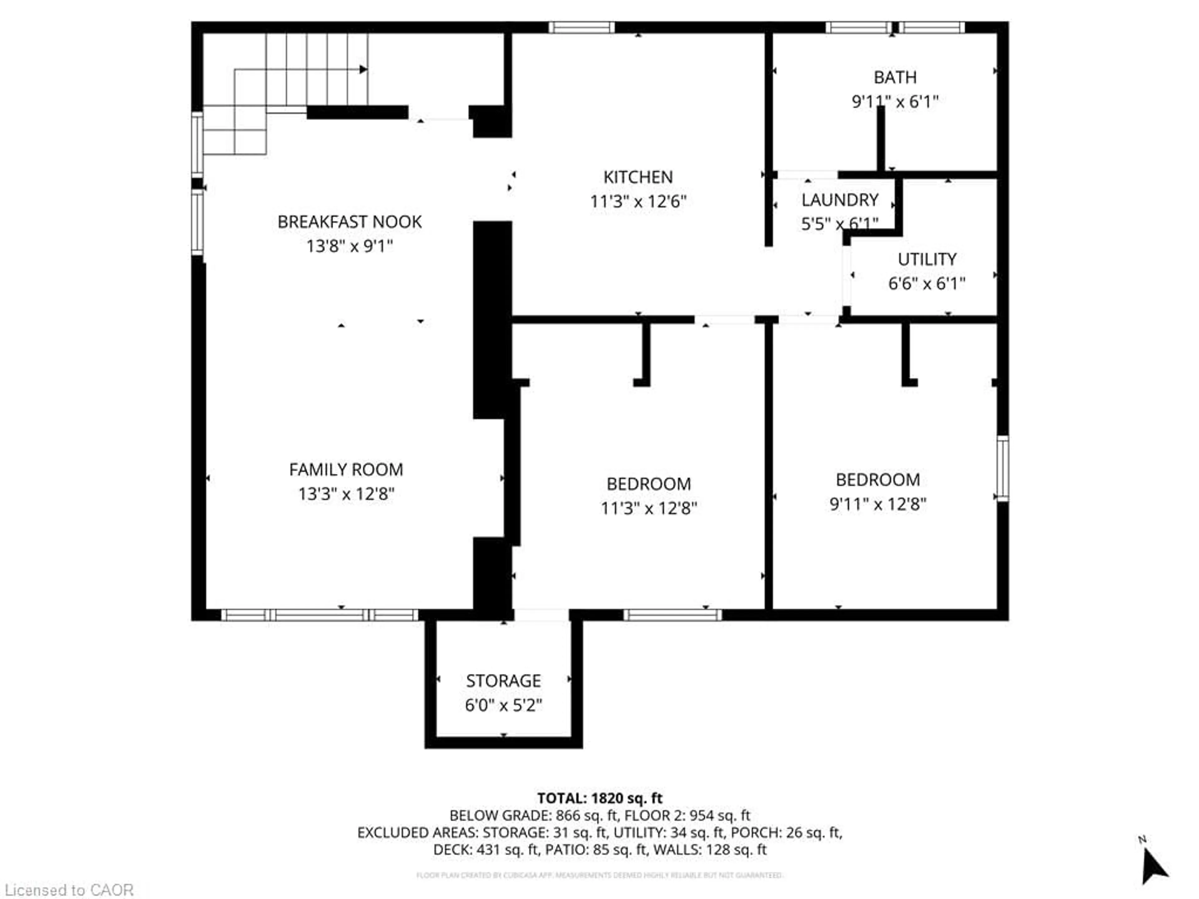 Floor plan for 103 Wise Cres, Hamilton Ontario L8T 2L7