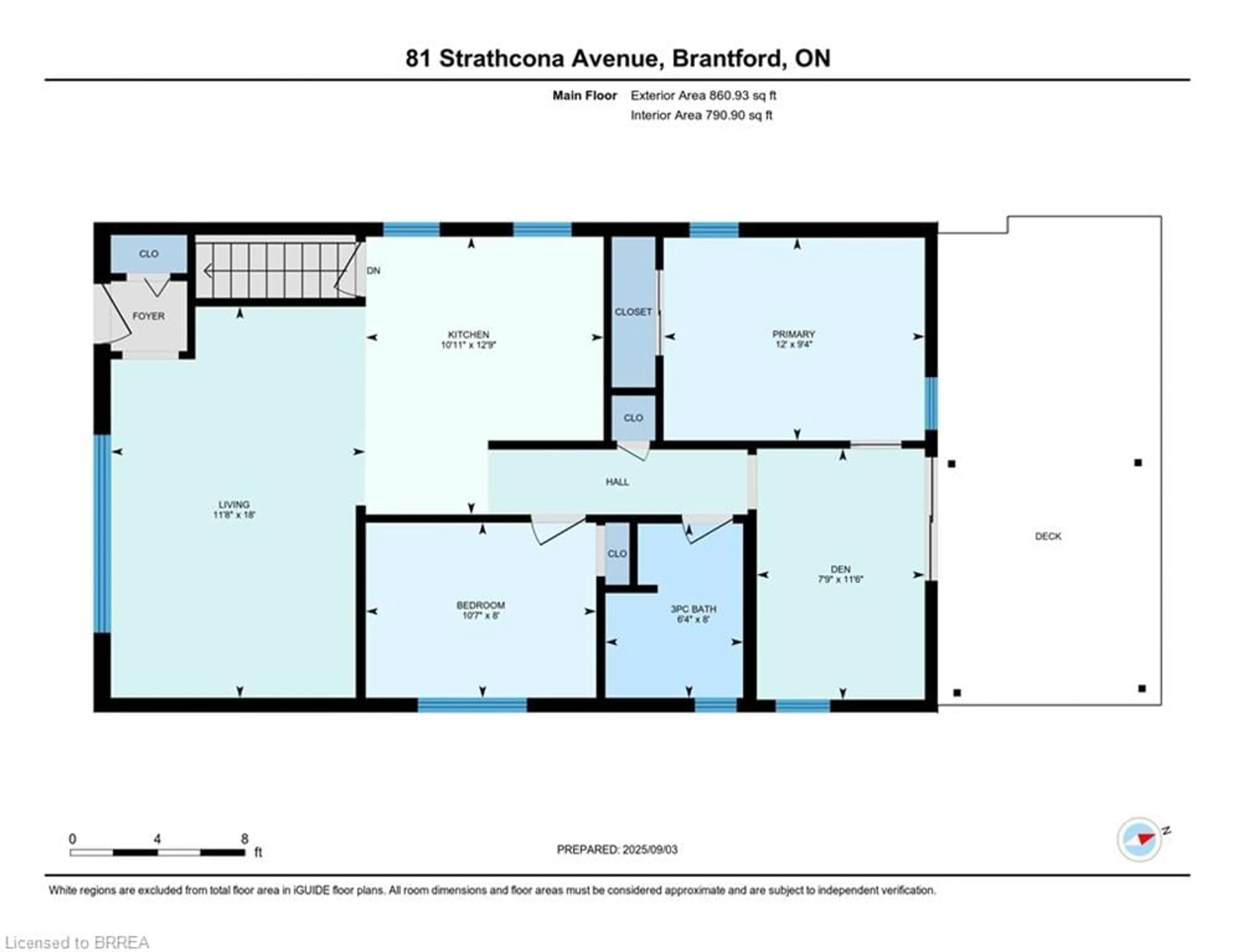 Floor plan for 81 Strathcona Ave, Brantford Ontario N3S 1T7
