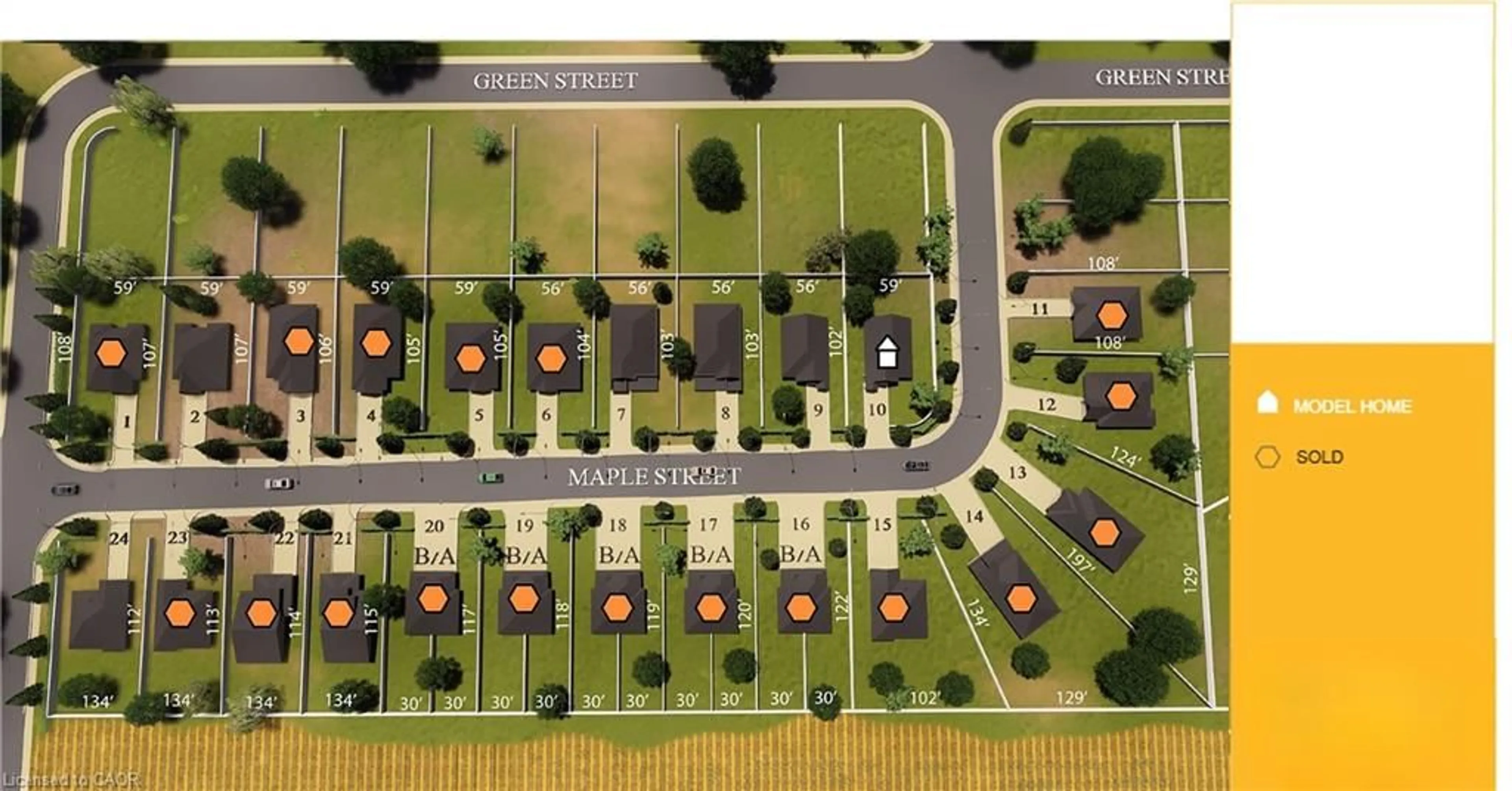 A pic from outside/outdoor area/front of a property/back of a property/a pic from drone, street for 99 Maple St, Drayton Ontario N0G 1P0