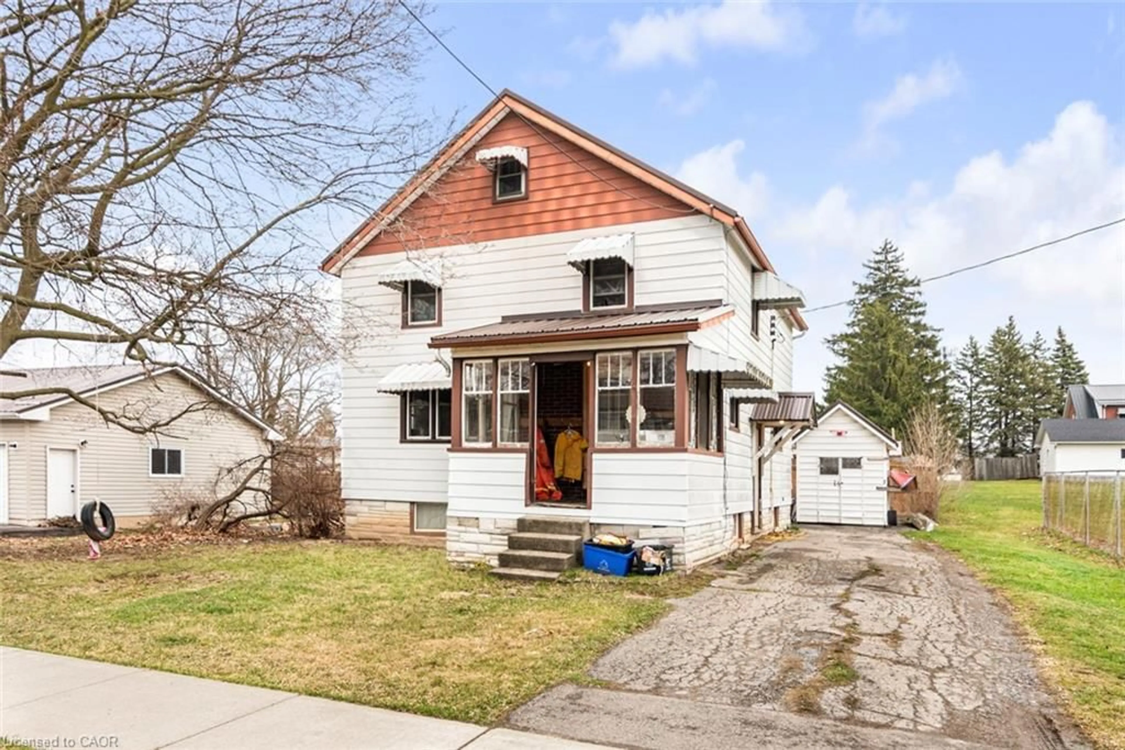 Home with brick exterior material, street for 12 Seneca St, Cayuga Ontario N0A 1E0