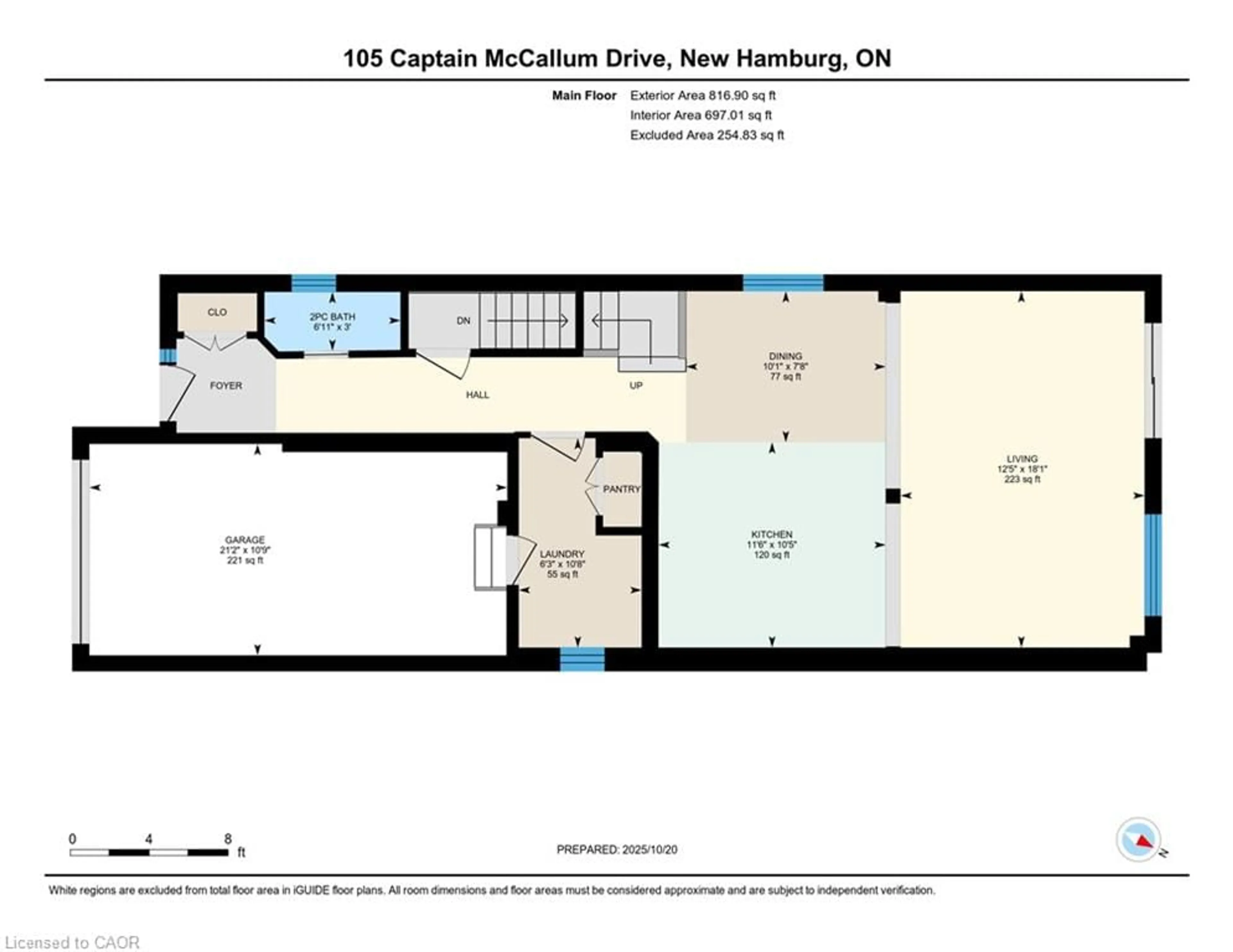 Floor plan for 105 Captain Mccallum Dr, New Hamburg Ontario N3A 0B5