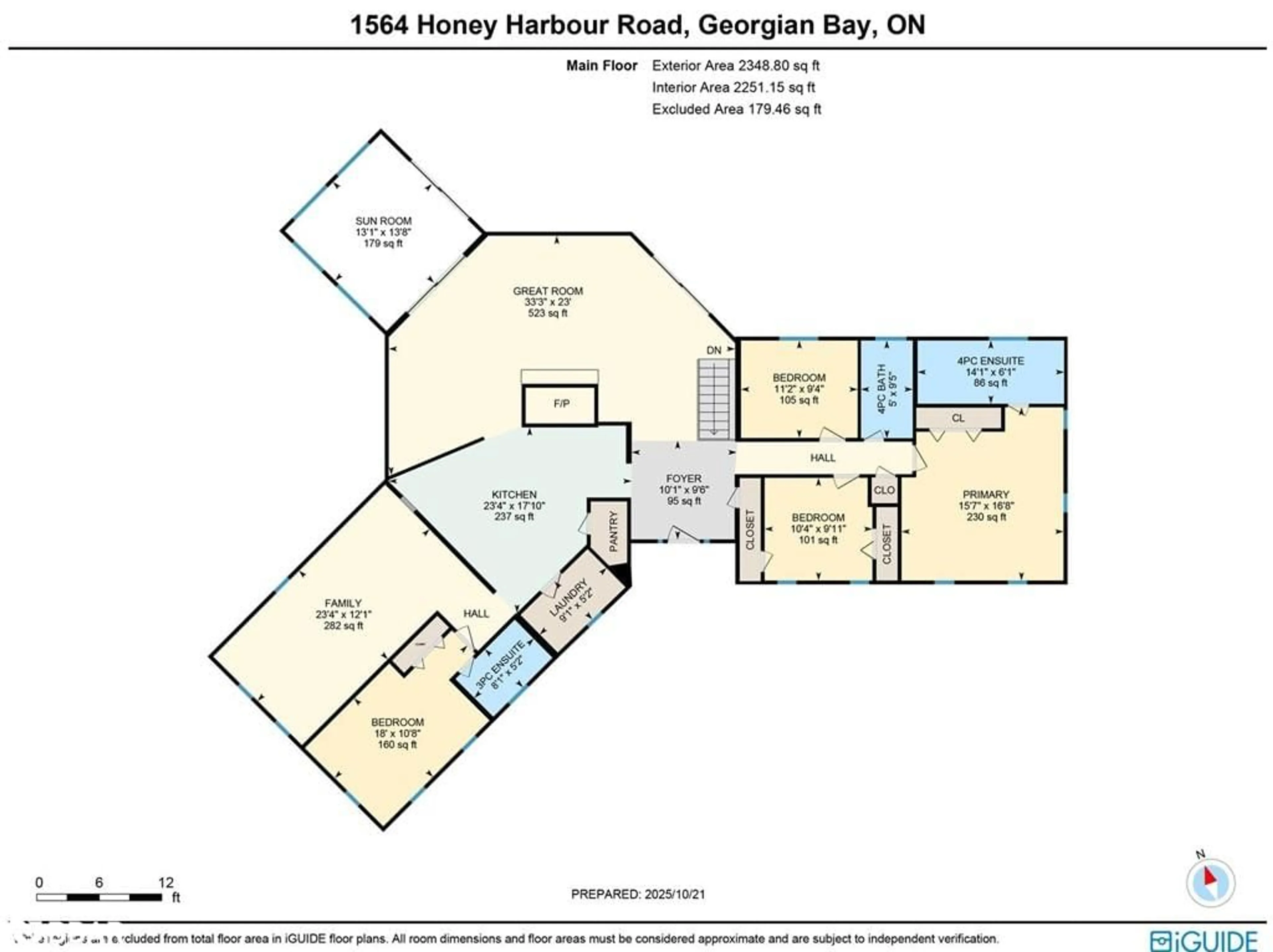 Floor plan for 1564 Honey Harbour Road, Georgian Bay Ontario L0K 1S0