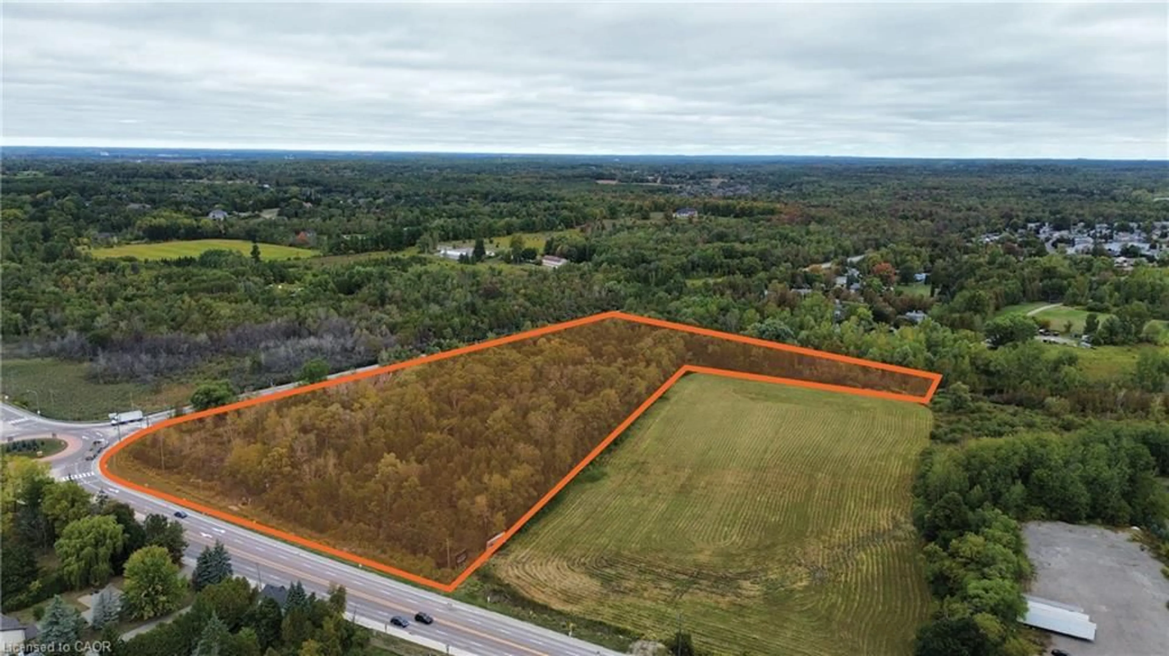 A pic from outside/outdoor area/front of a property/back of a property/a pic from drone, unknown for PT LOT 21 Concession 8, Puslinch Ontario N1H 6H9