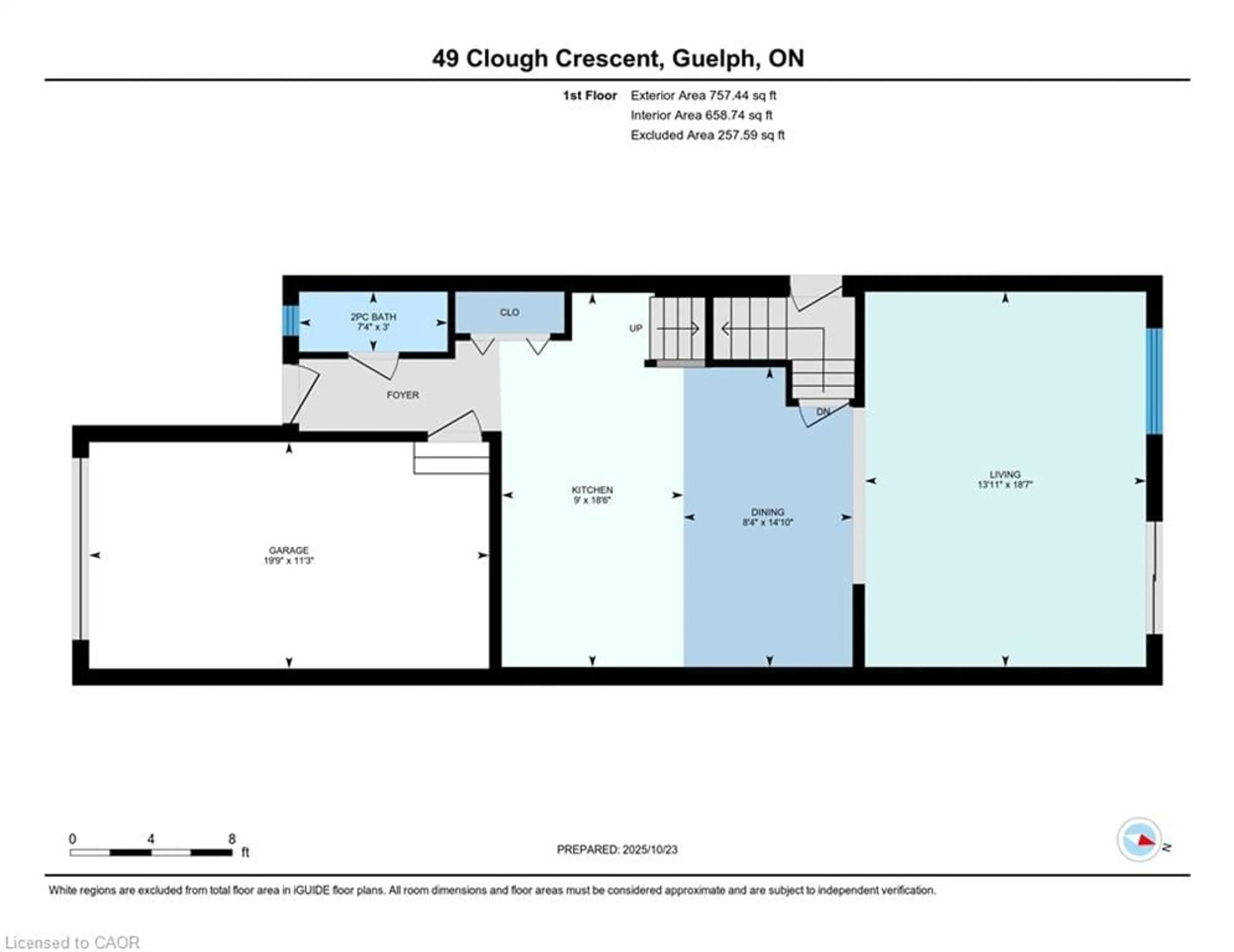 Floor plan for 46 Clough Cres, Guelph Ontario N1L 0G1