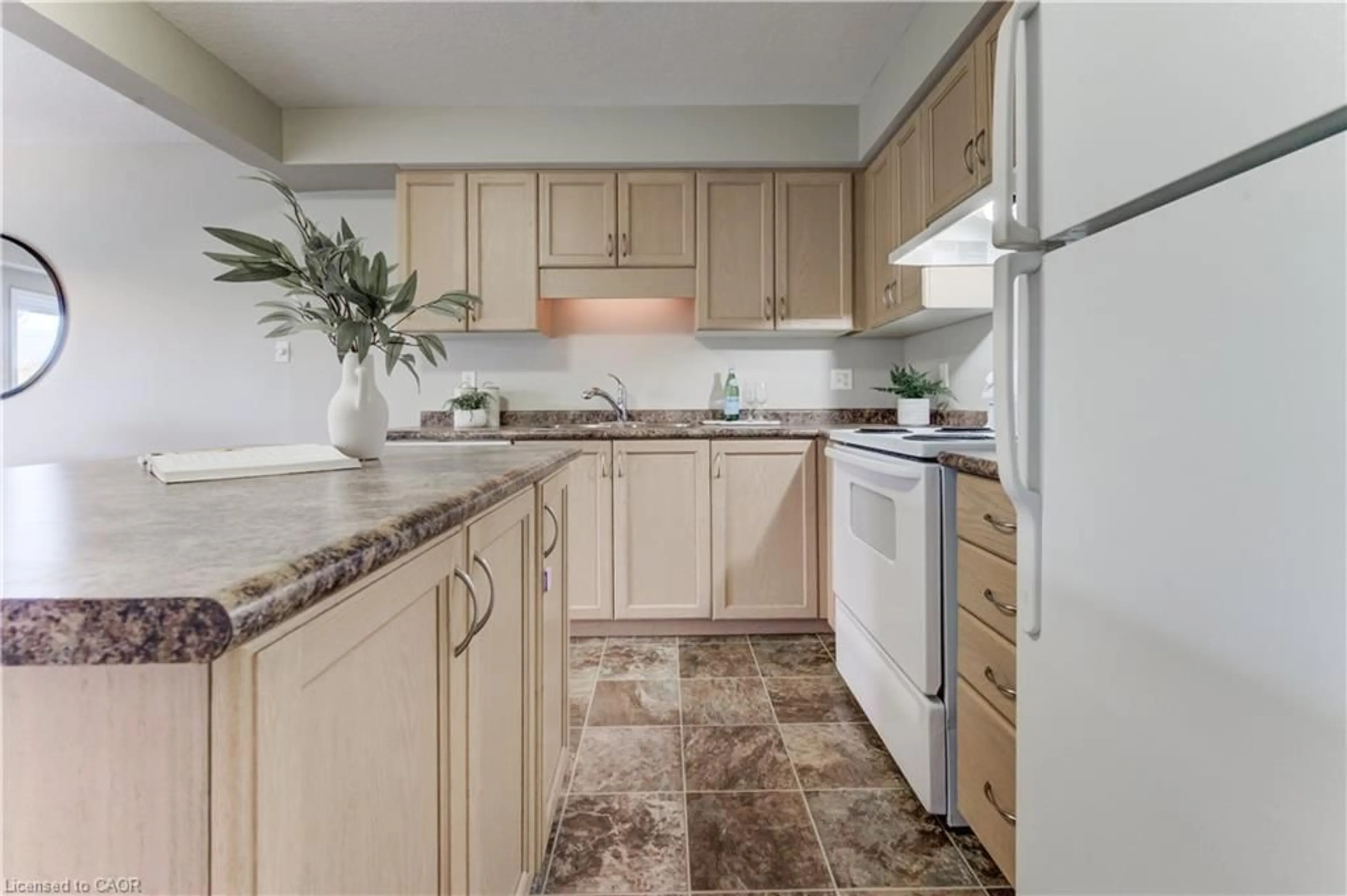 Standard kitchen, ceramic/tile floor for 355 Fisher Mills Rd #27, Cambridge Ontario N3C 4N5