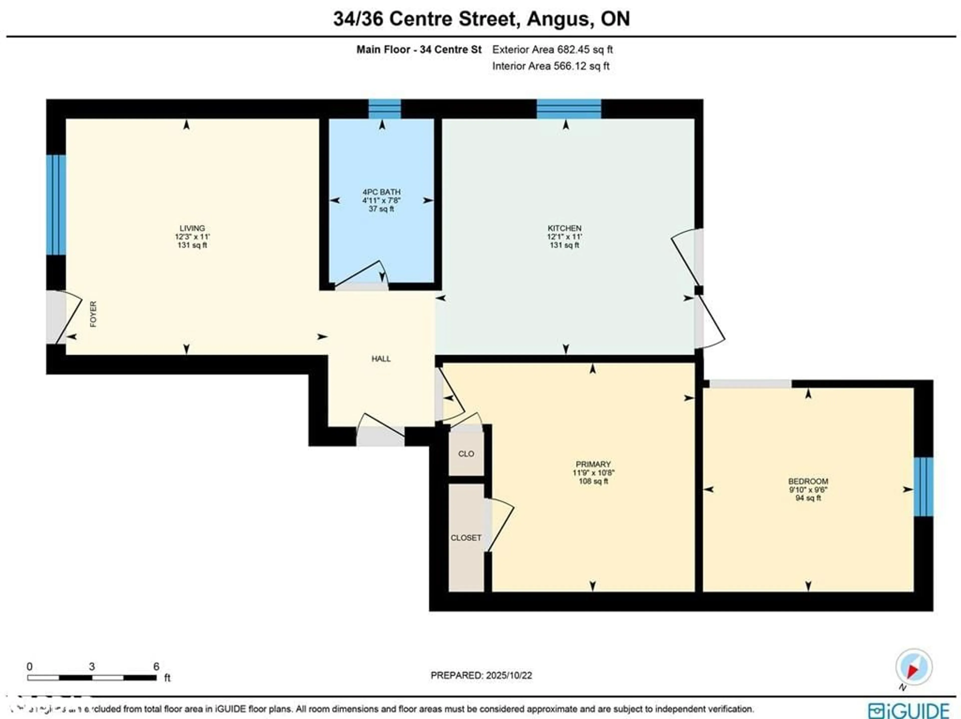 Floor plan for 34/36 Centre Street, Angus Ontario L0M 1B0