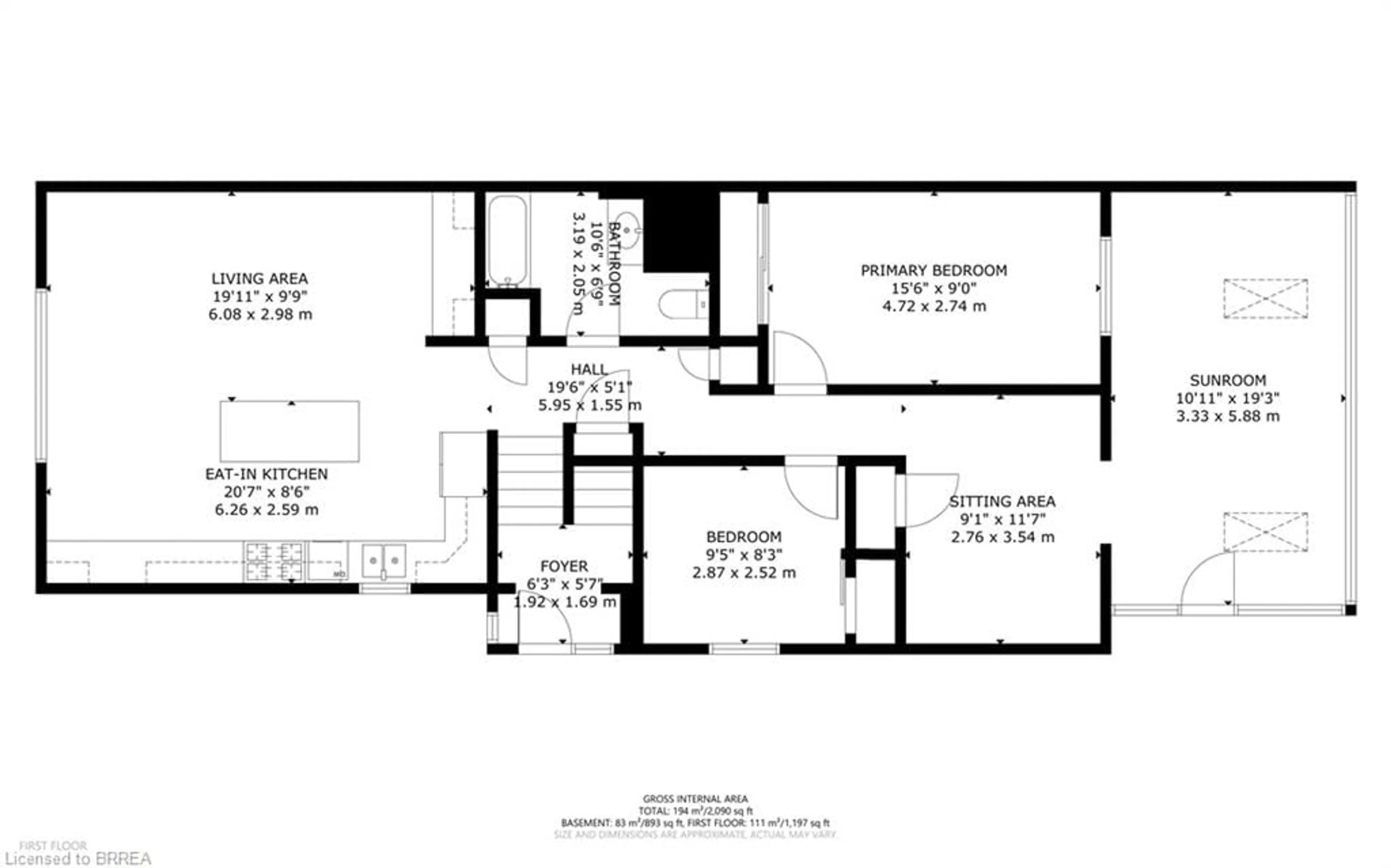 Floor plan for 12 Inverness St, Brantford Ontario N3V 1A8