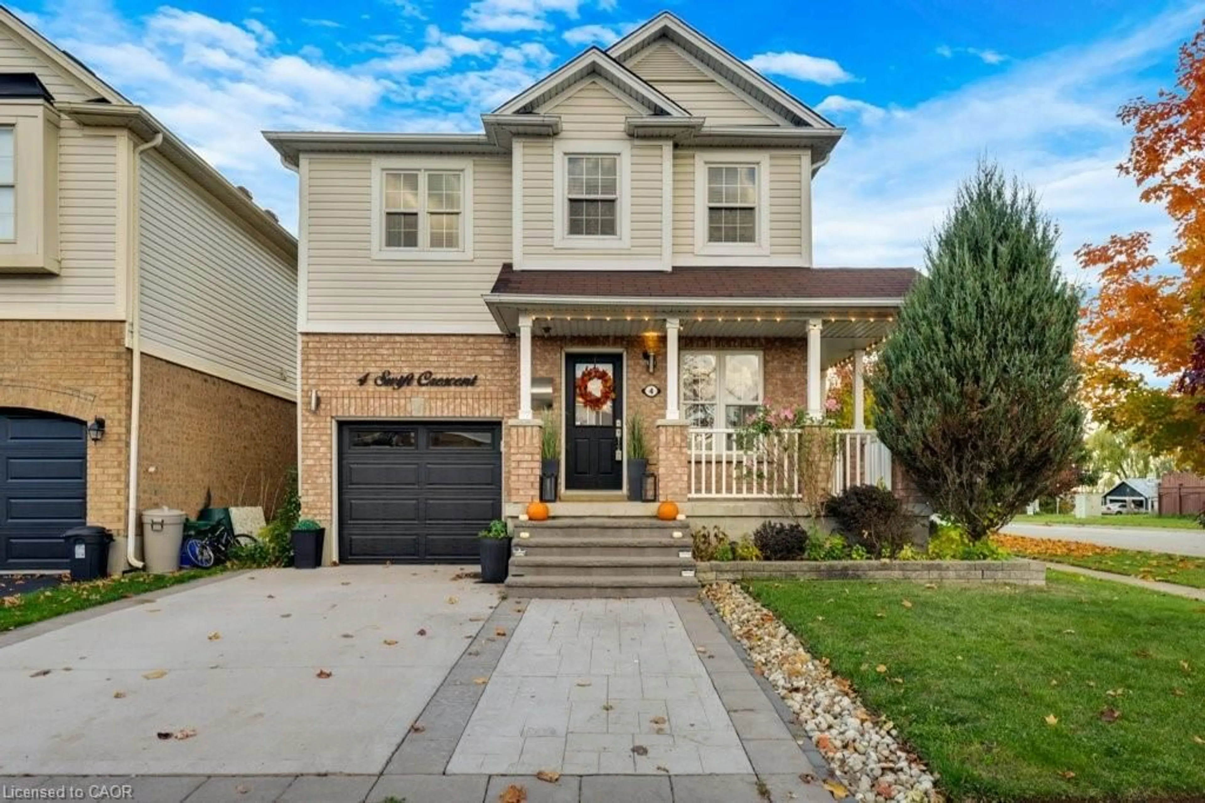 Home with brick exterior material, street for 4 Swift Cres, Cambridge Ontario N1P 1J4
