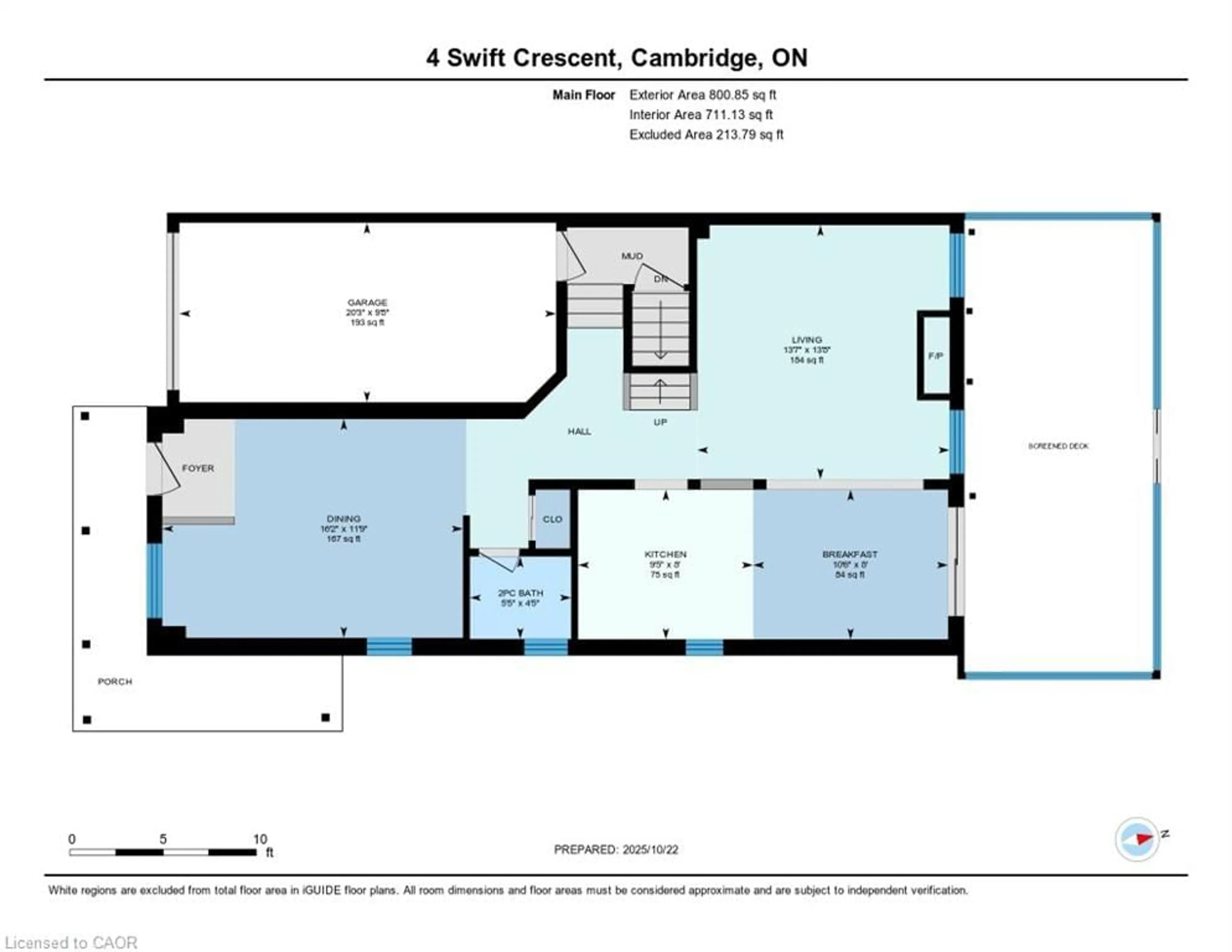 Floor plan for 4 Swift Cres, Cambridge Ontario N1P 1J4