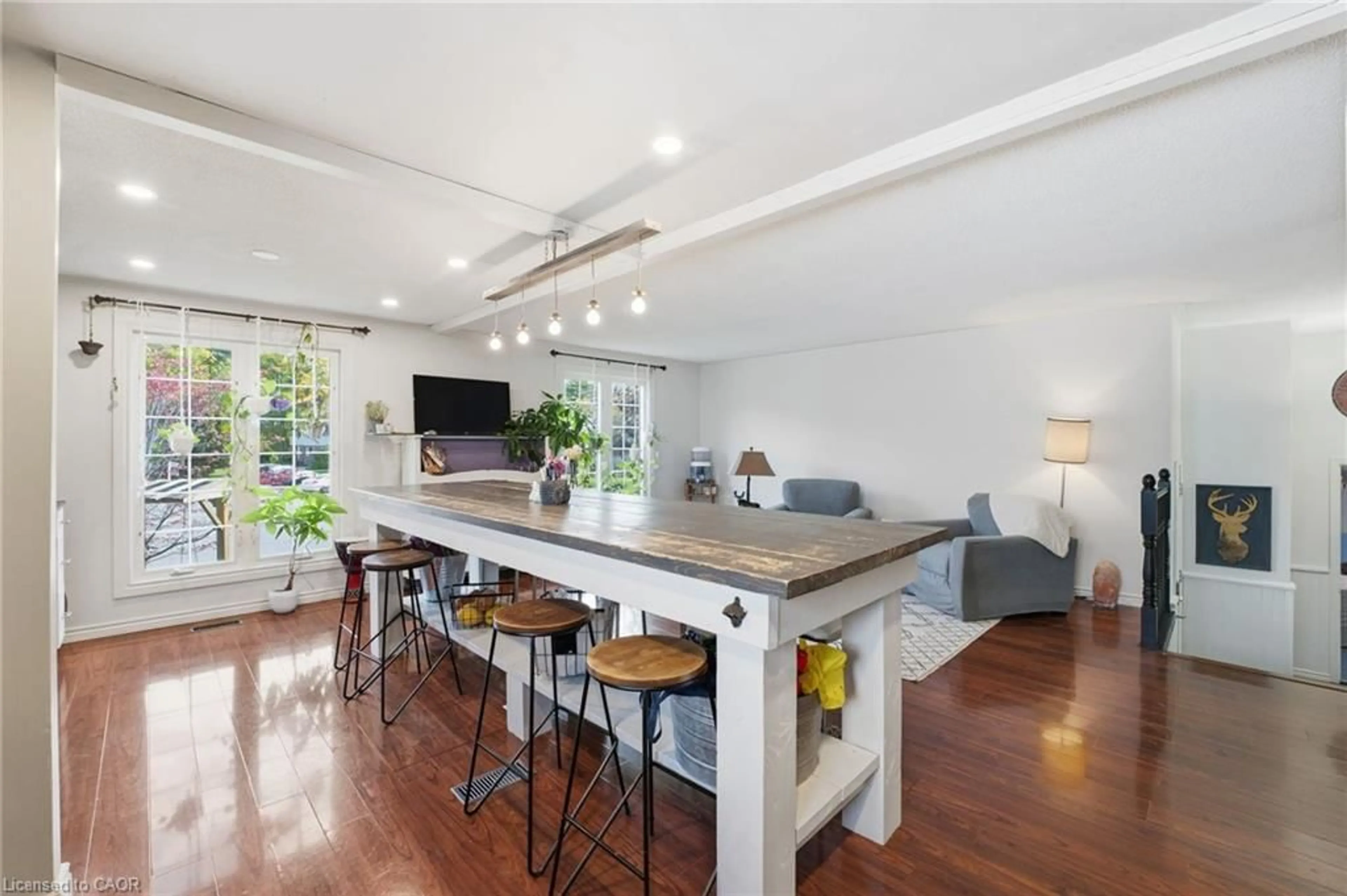 Open concept kitchen, wood/laminate floor for 209 Richardson Dr, Port Dover Ontario N0A 1N4