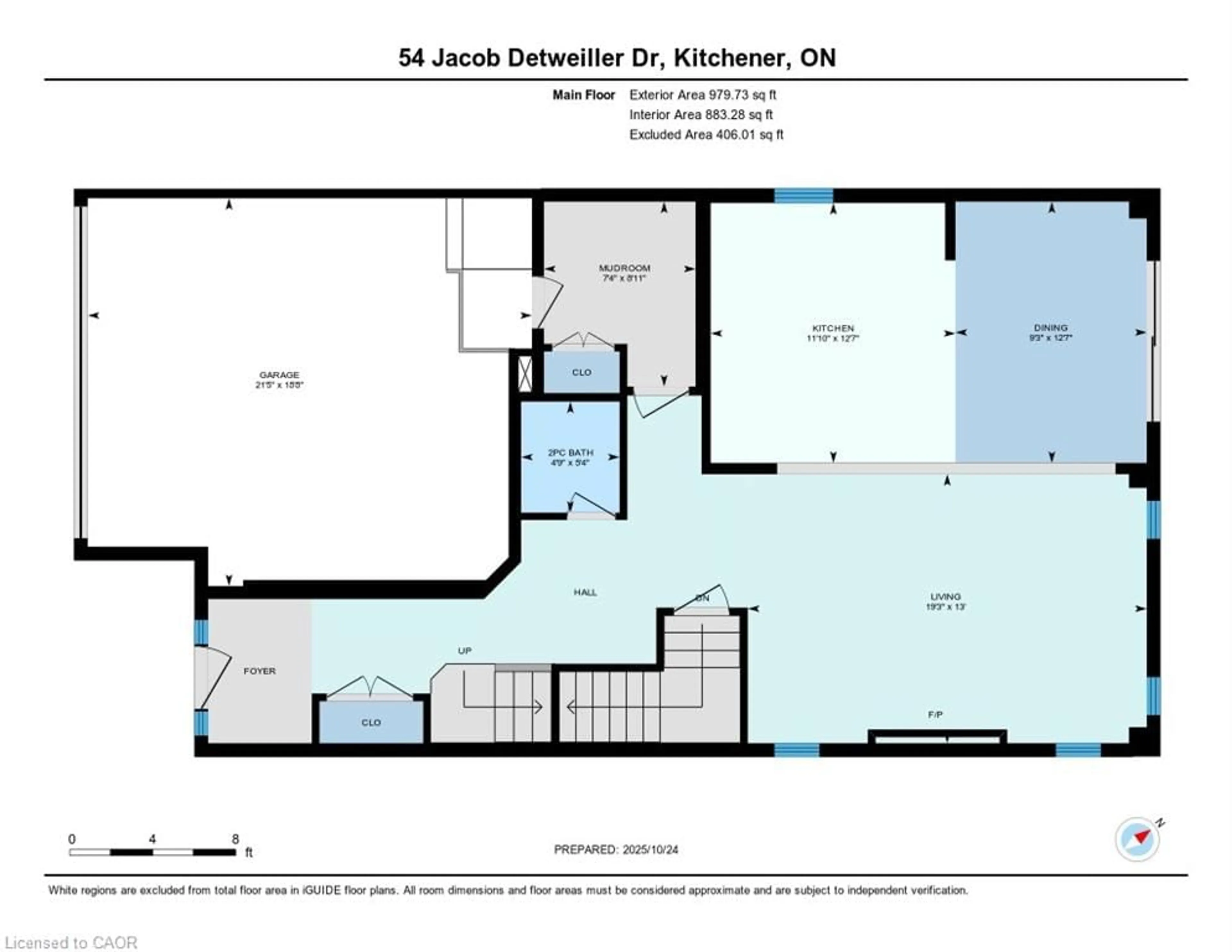 Floor plan for 54 Jacob Detweiller Dr, Kitchener Ontario N2P 0K7