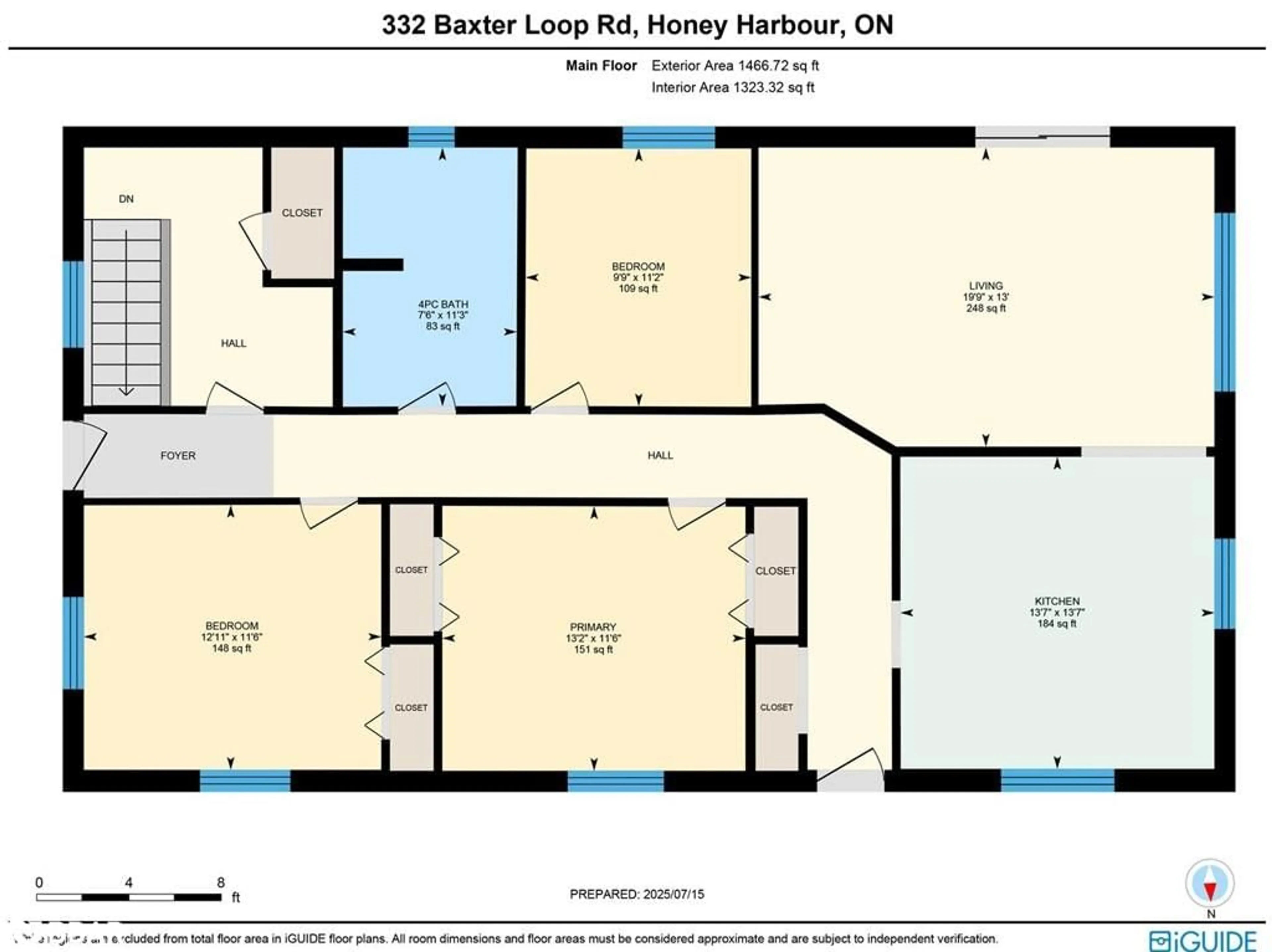 Floor plan for 332 Baxter Loop Rd, Honey Harbour Ontario L0K 1S0