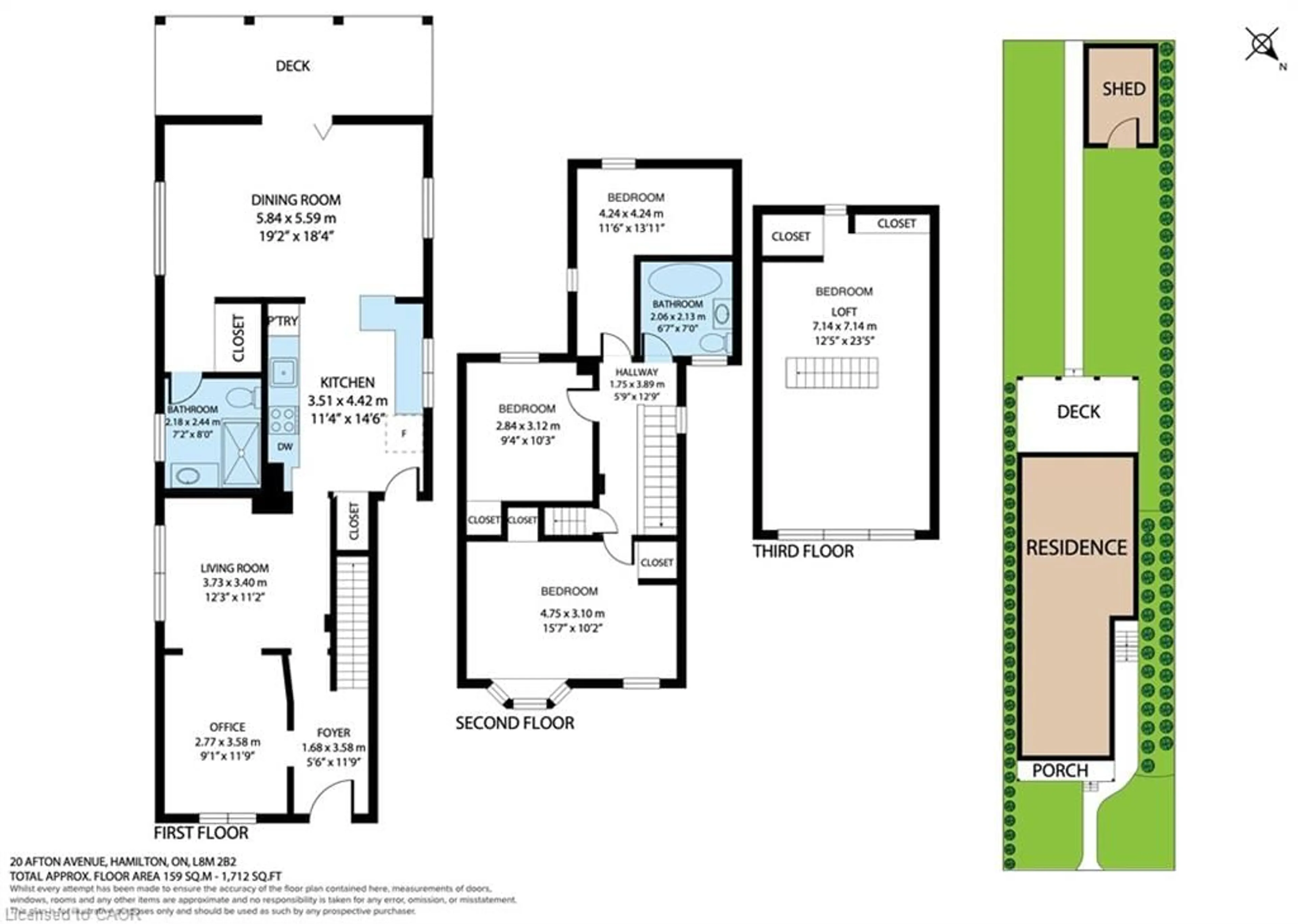 Floor plan for 20 Afton Ave, Hamilton Ontario L8M 2B2