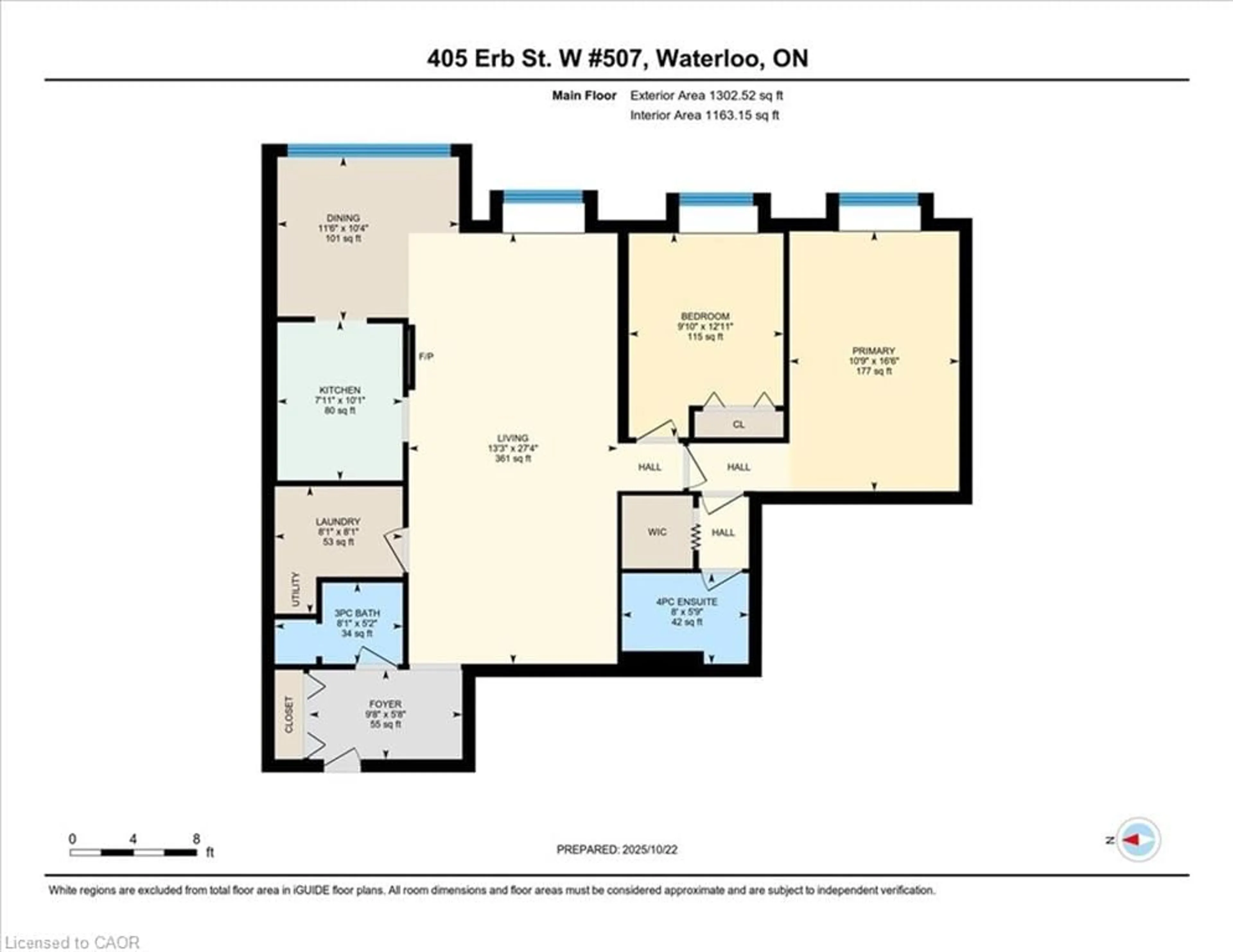 Floor plan for 405 Erb St #507, Waterloo Ontario N2L 1W7