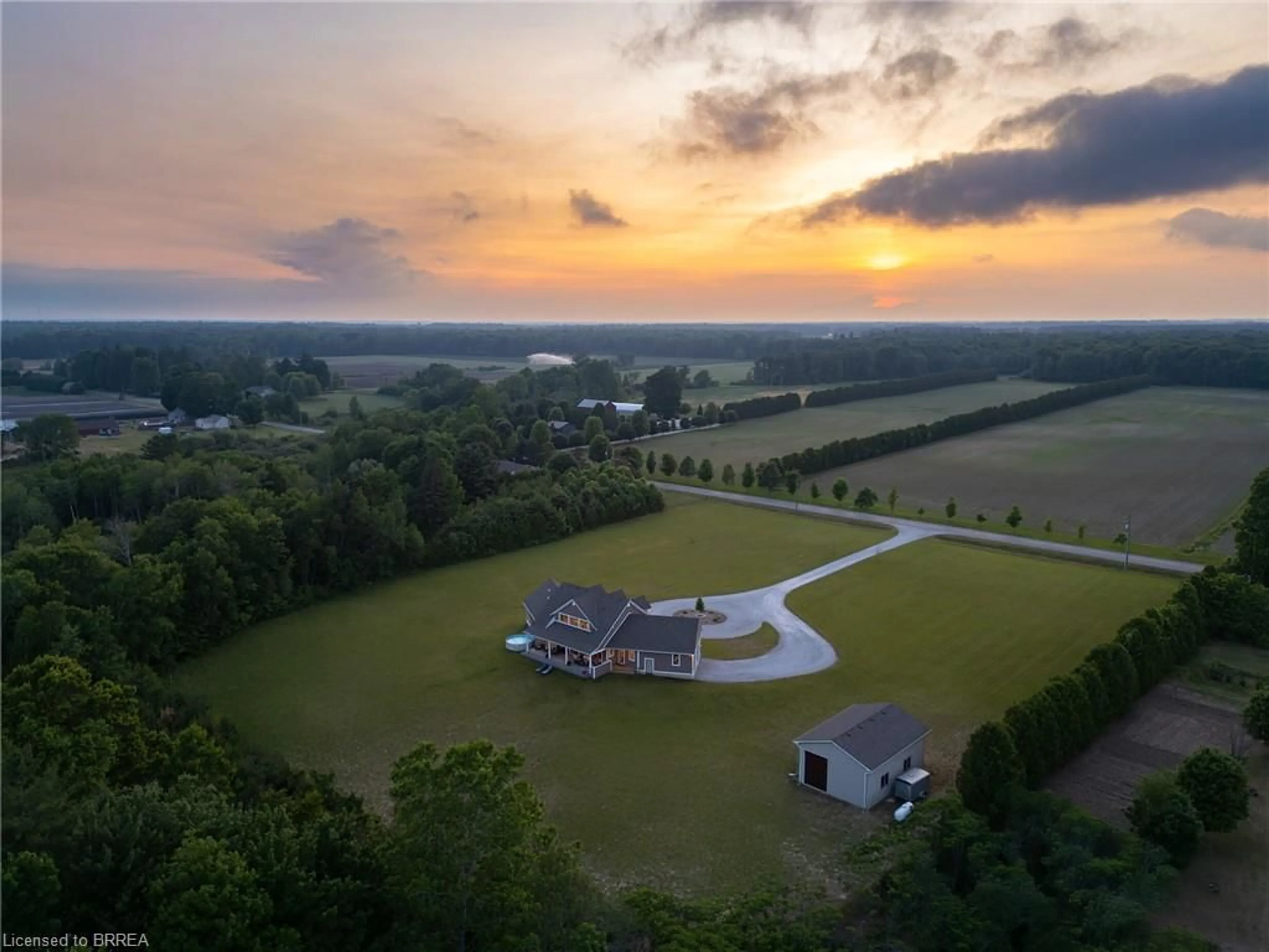 A pic from outside/outdoor area/front of a property/back of a property/a pic from drone, unknown for 792 Charlotteville Road 8, Simcoe Ontario N3Y 4K5