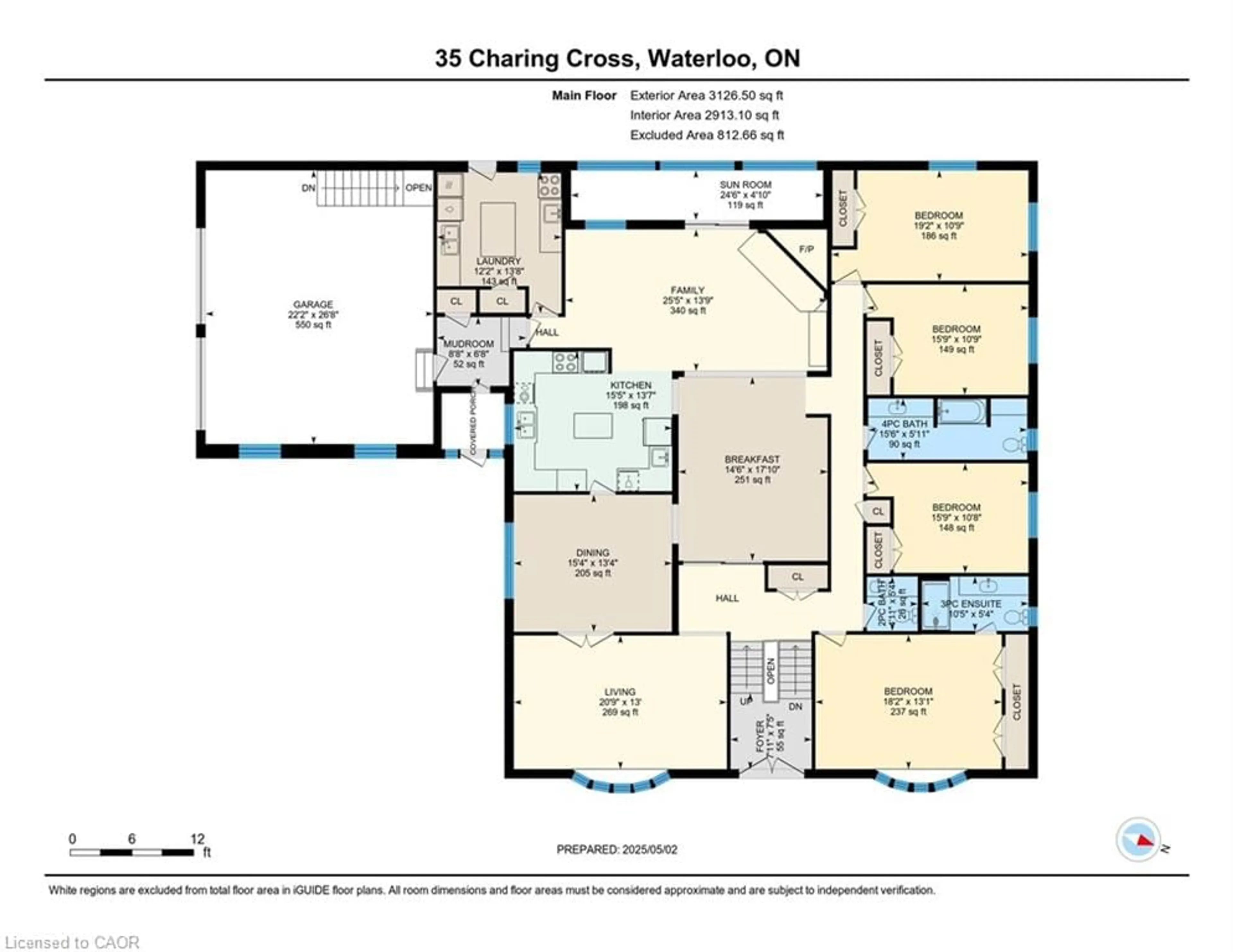 Floor plan for 35 Charing Cross, Waterloo Ontario N2J 4G8